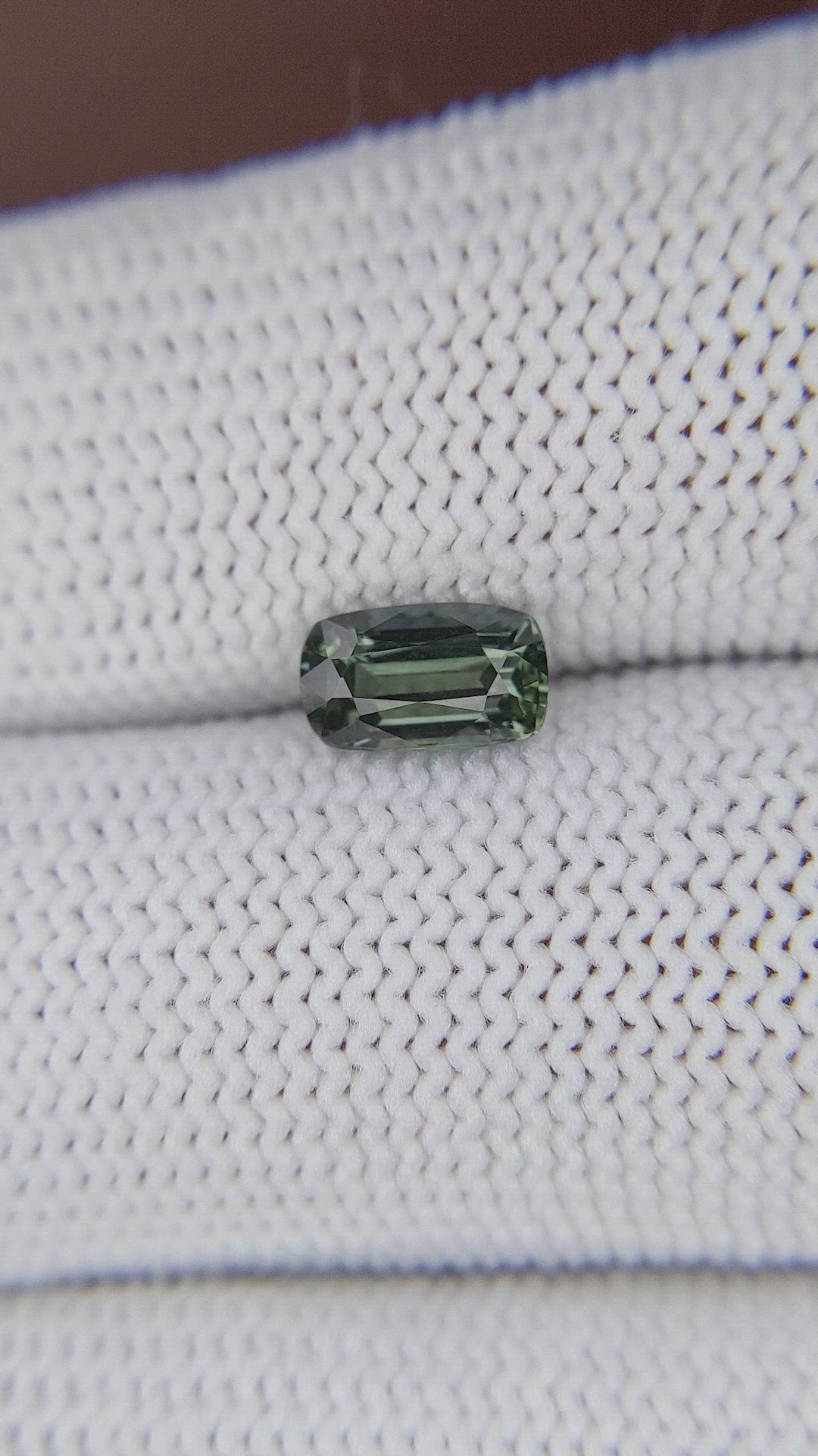 1.25 Ct. Bluish Green Sapphire from Madagascar Size Video