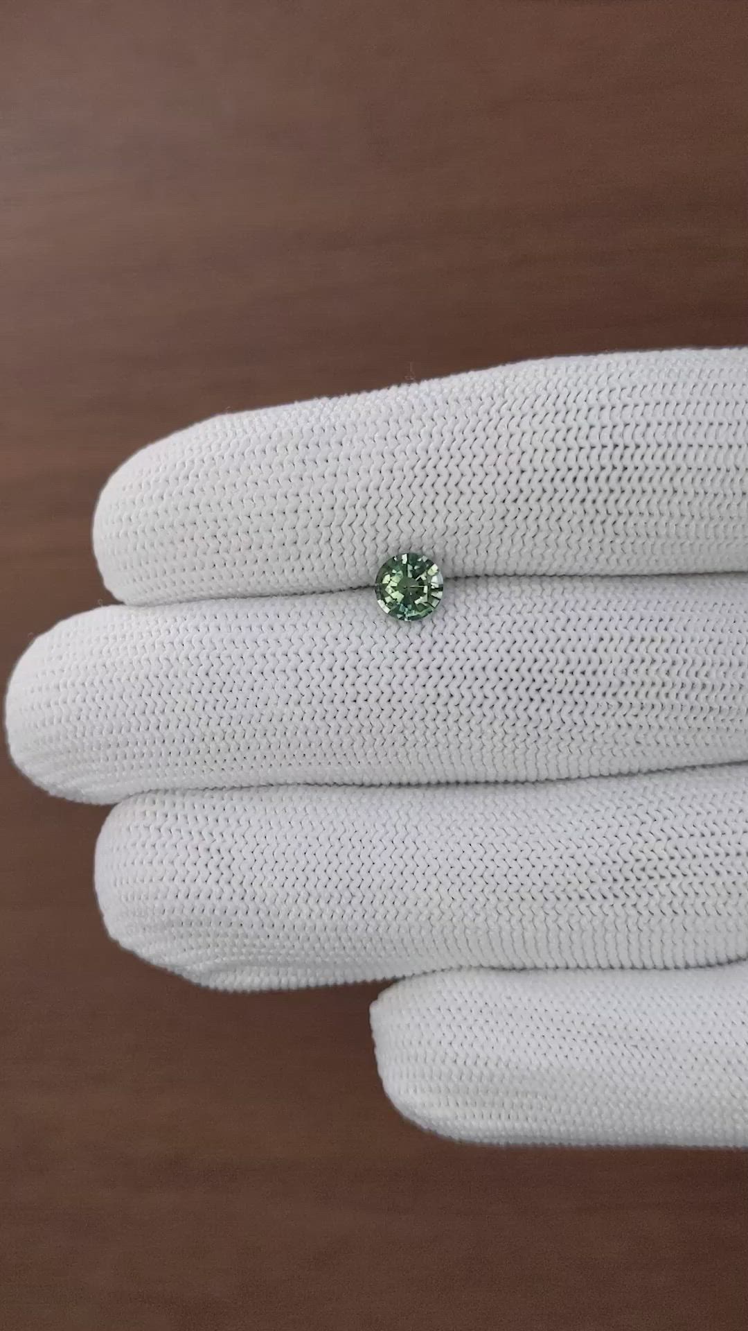 0.90 Ct. Bluish Green Sapphire from Madagascar Size Video