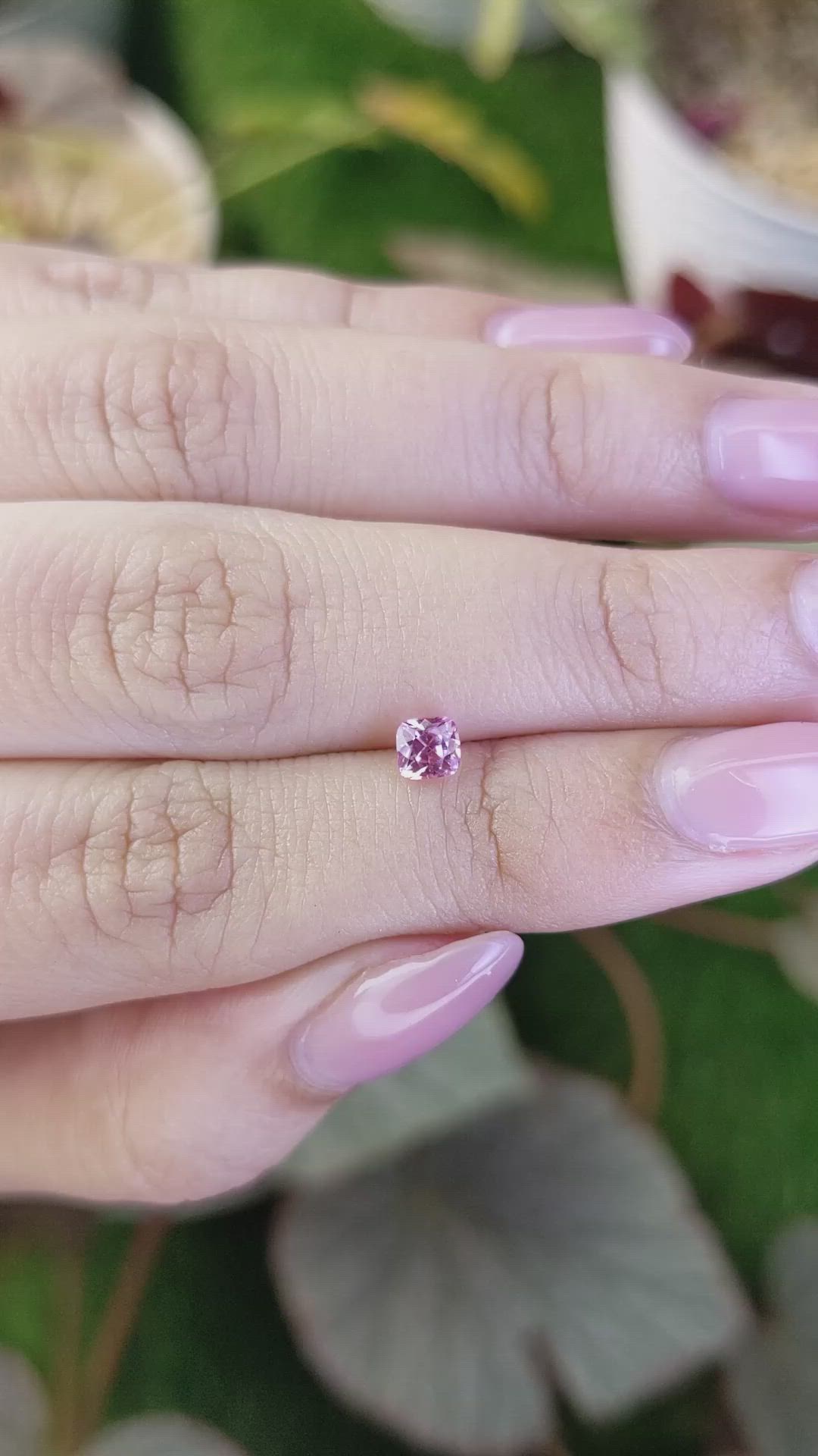 0.61 Ct. Pink Sapphire from Ceylon (Sri Lanka) Size Video