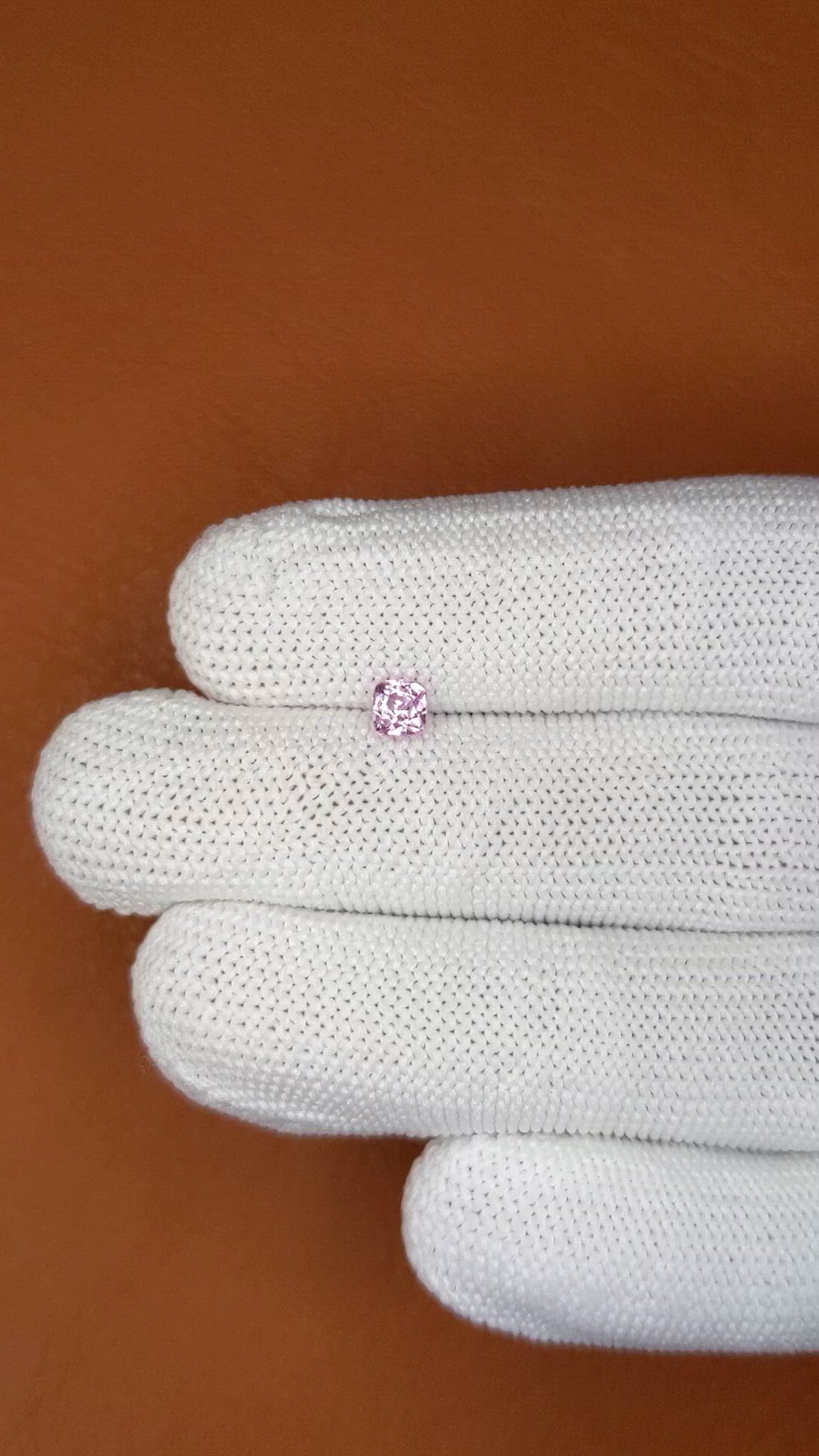 0.61 Ct. Pink Sapphire from Ceylon (Sri Lanka) Size Video