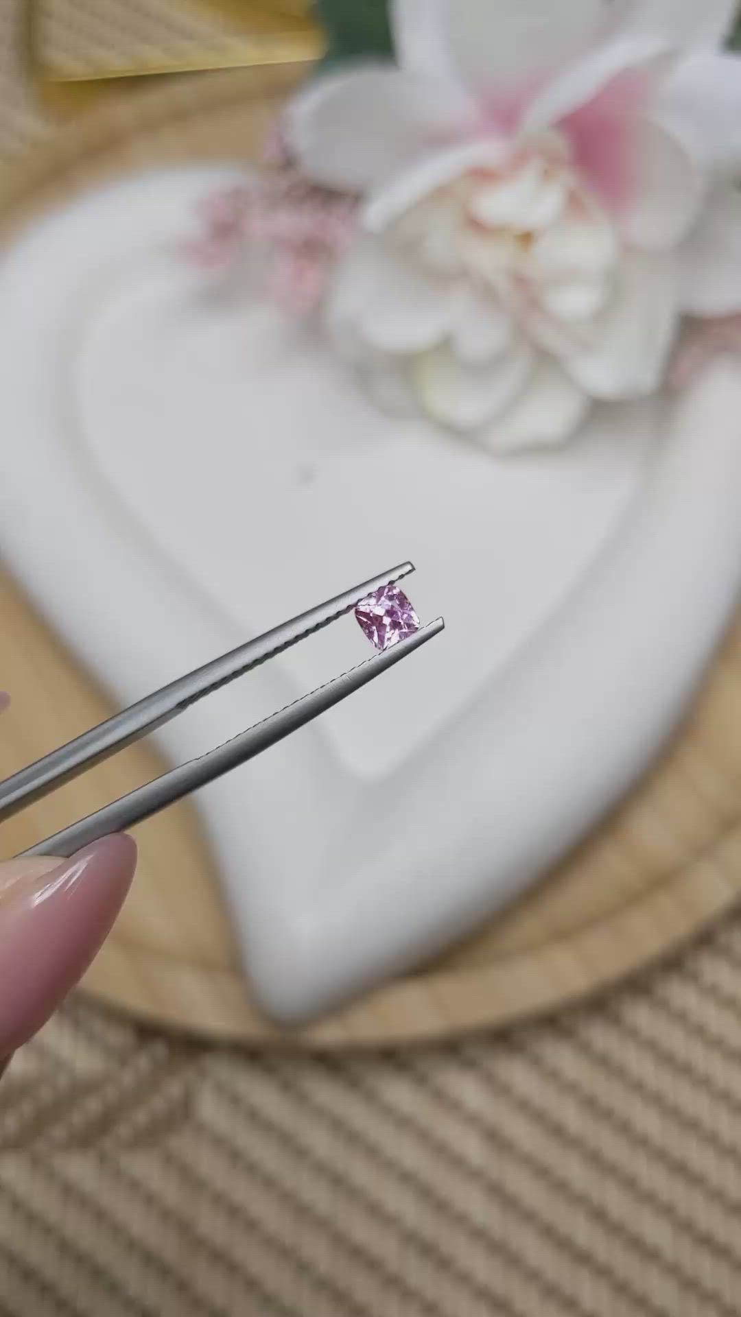 0.61 Ct. Pink Sapphire from Ceylon (Sri Lanka) Size Video