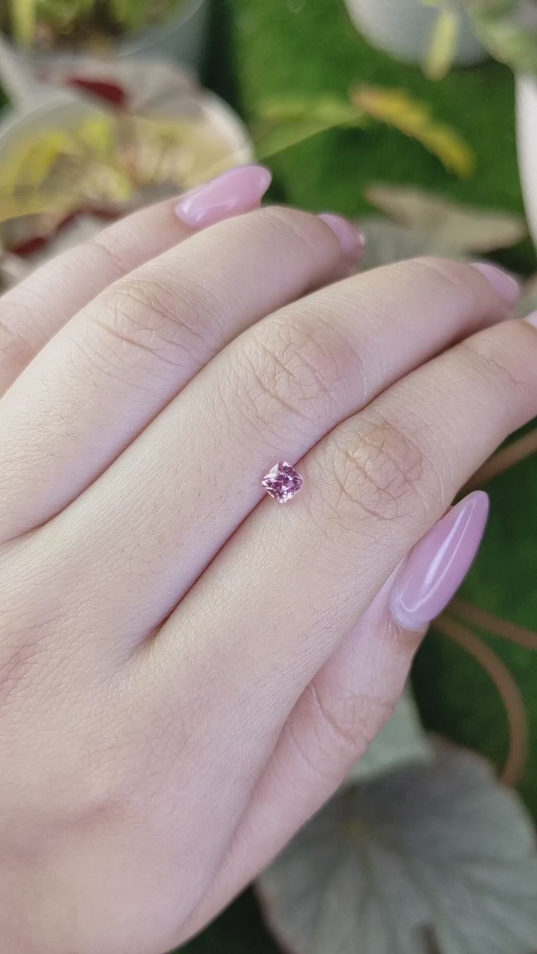0.61 Ct. Pink Sapphire from Ceylon (Sri Lanka) Size Video
