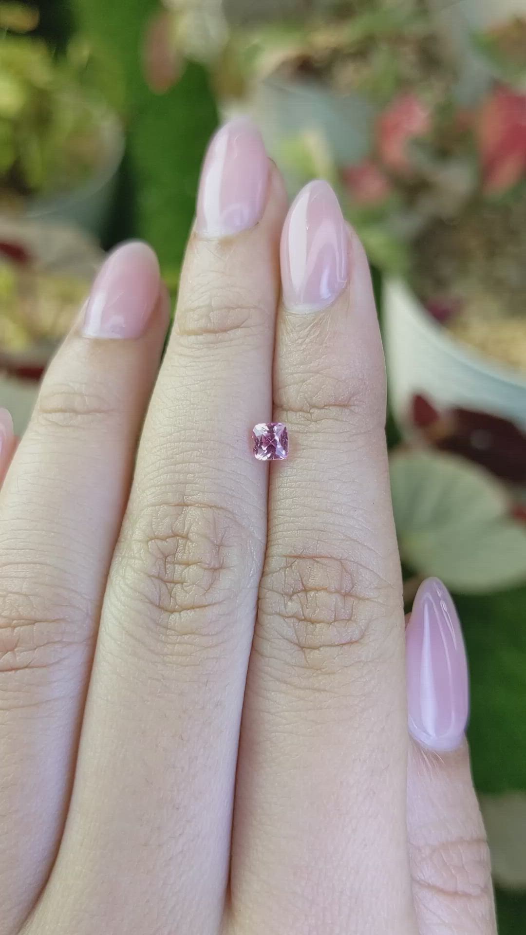0.61 Ct. Pink Sapphire from Ceylon (Sri Lanka) Size Video