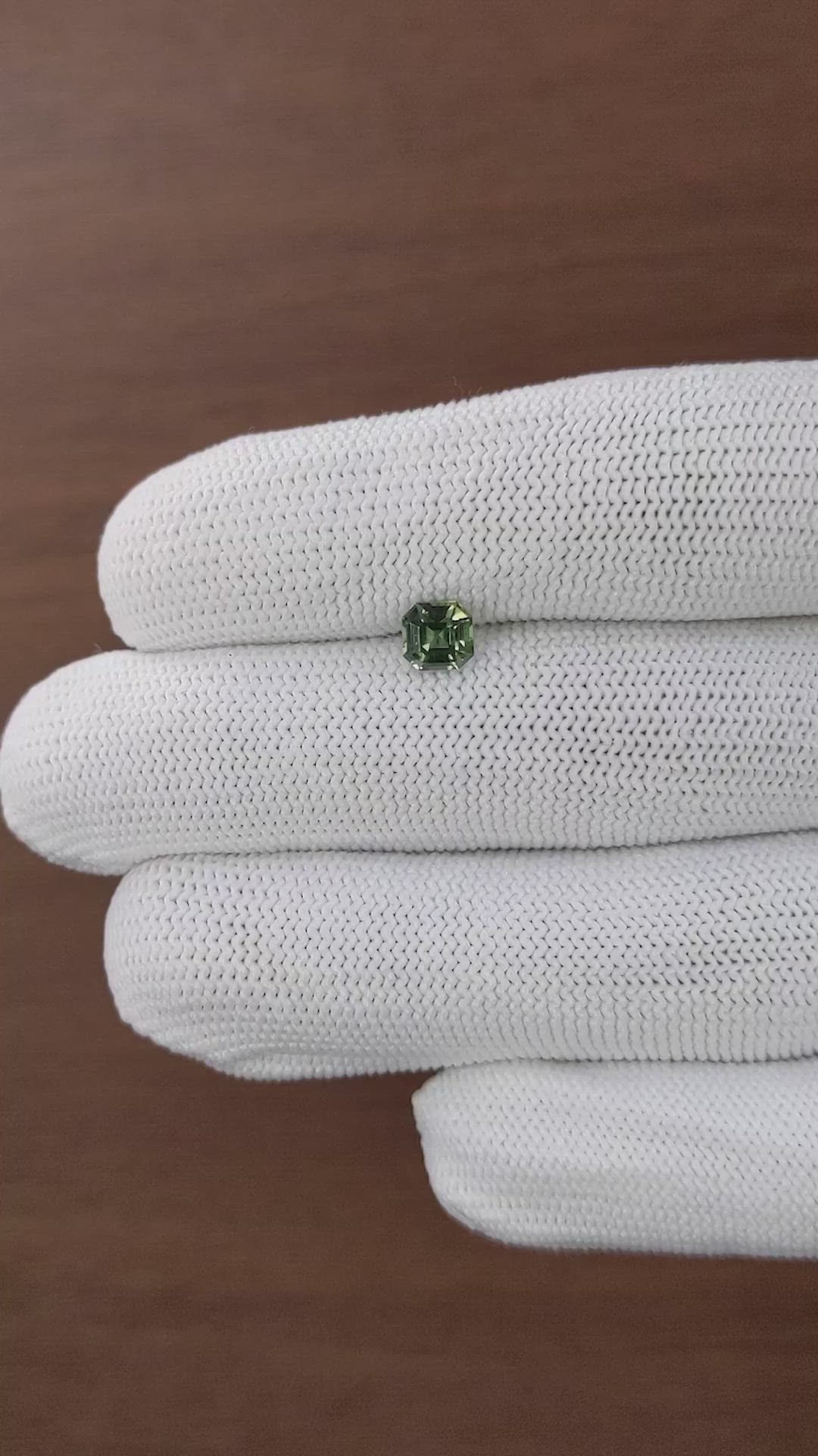 0.95 Ct. Bluish Green Sapphire from Madagascar Size Video