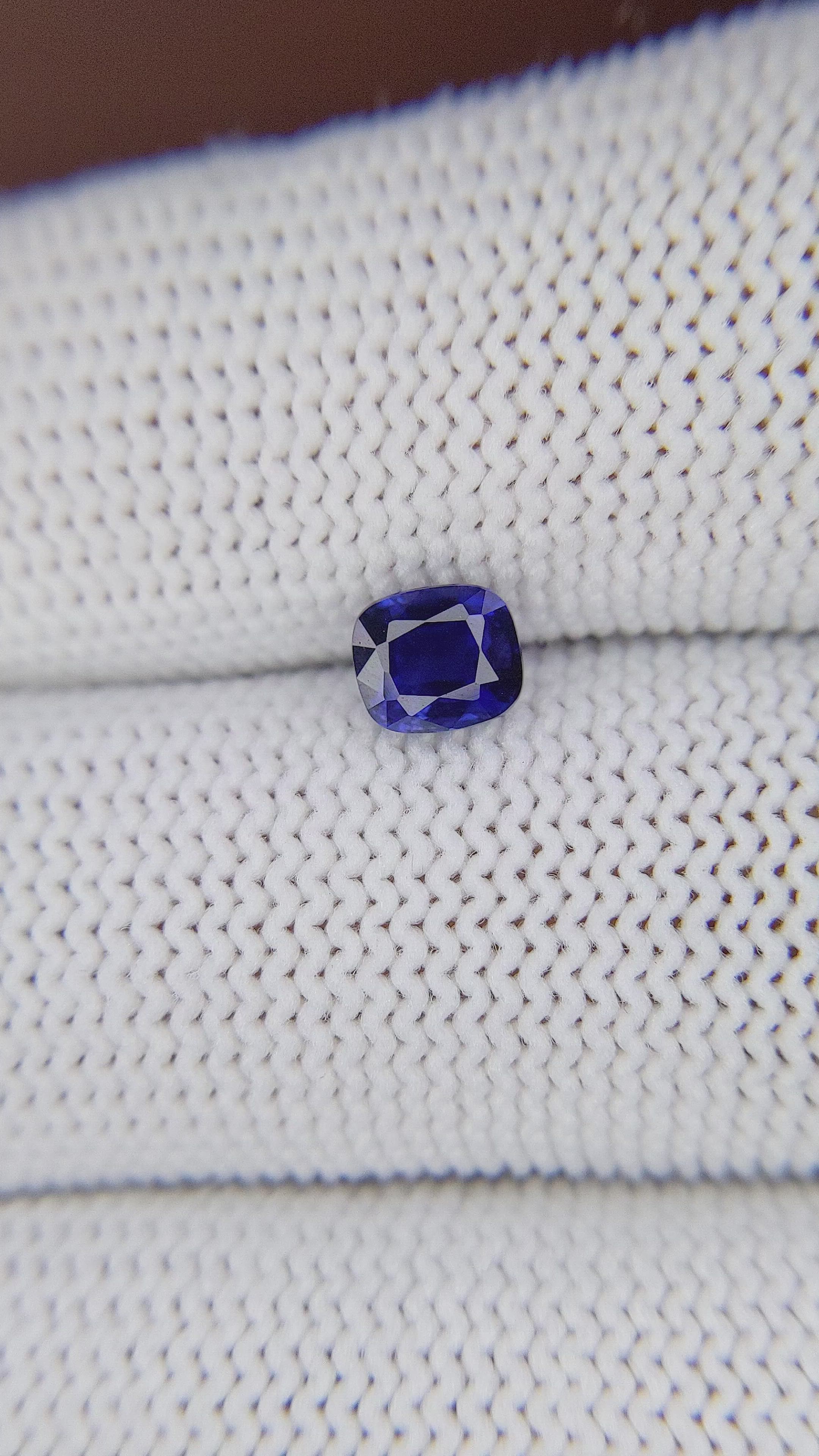 1.02 Ct. Blue Sapphire from Tanzania Size Video