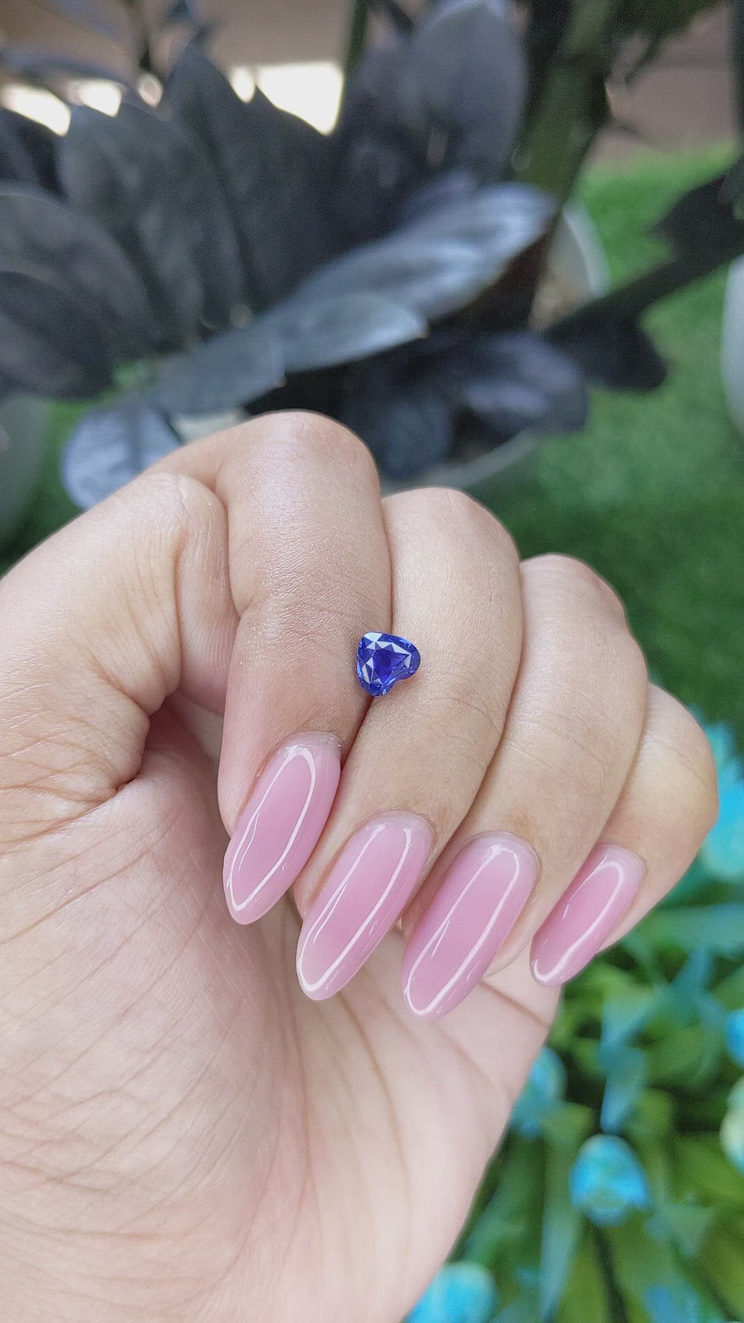 1.06 Ct. Blue Sapphire from Tanzania Size Video