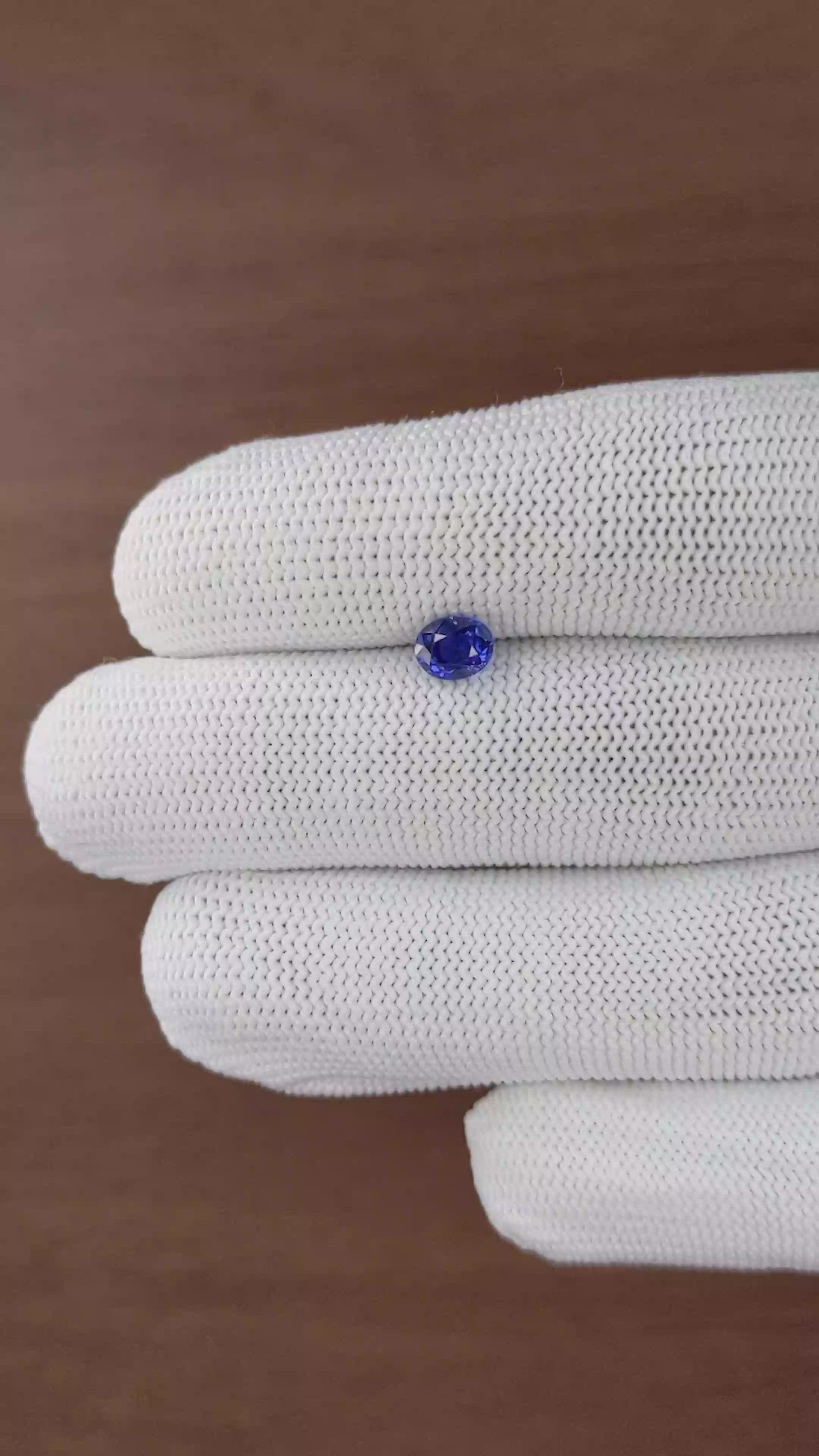 1.08 Ct. Blue Sapphire from Tanzania Size Video