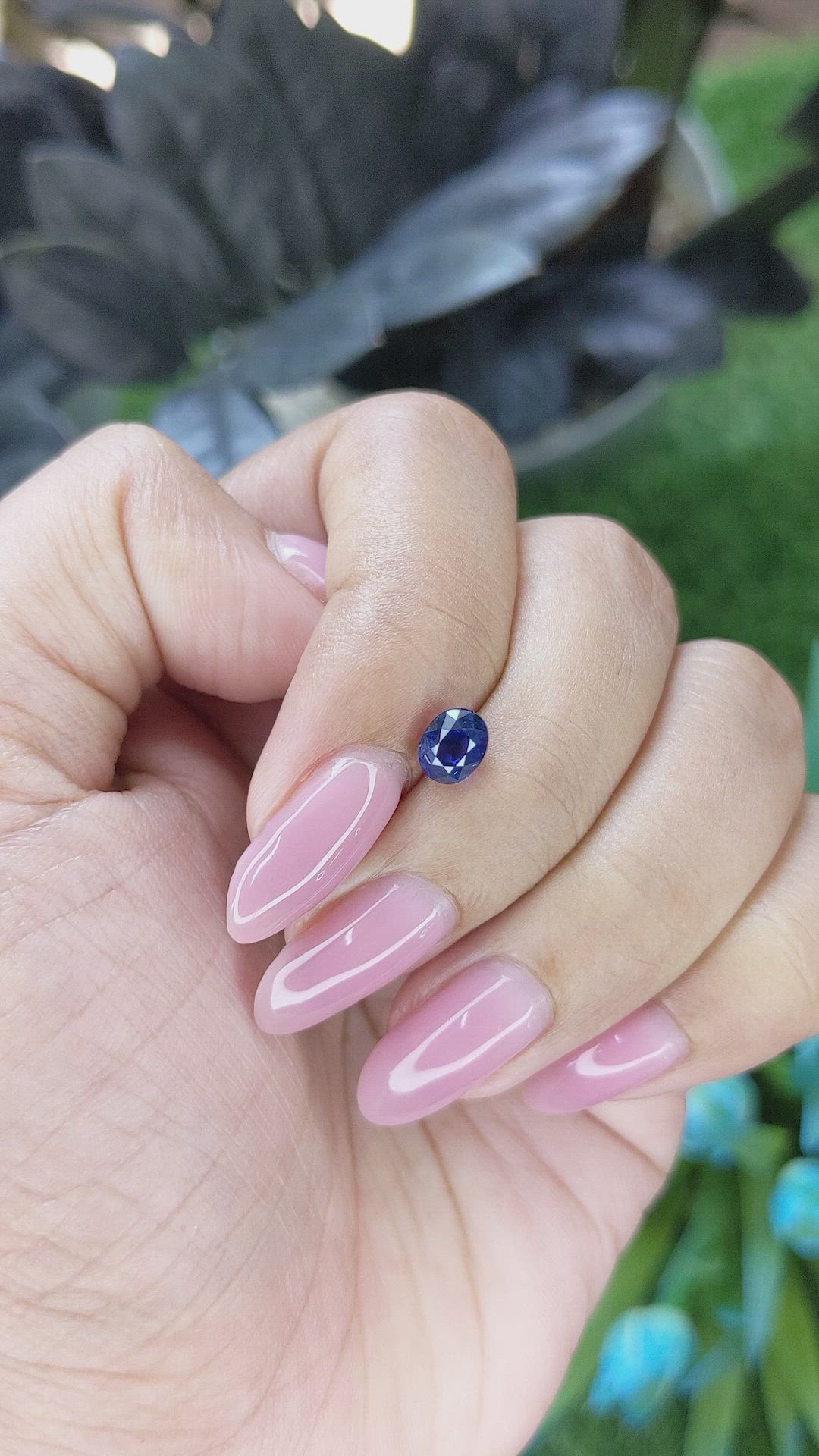 1.08 Ct. Blue Sapphire from Tanzania Size Video