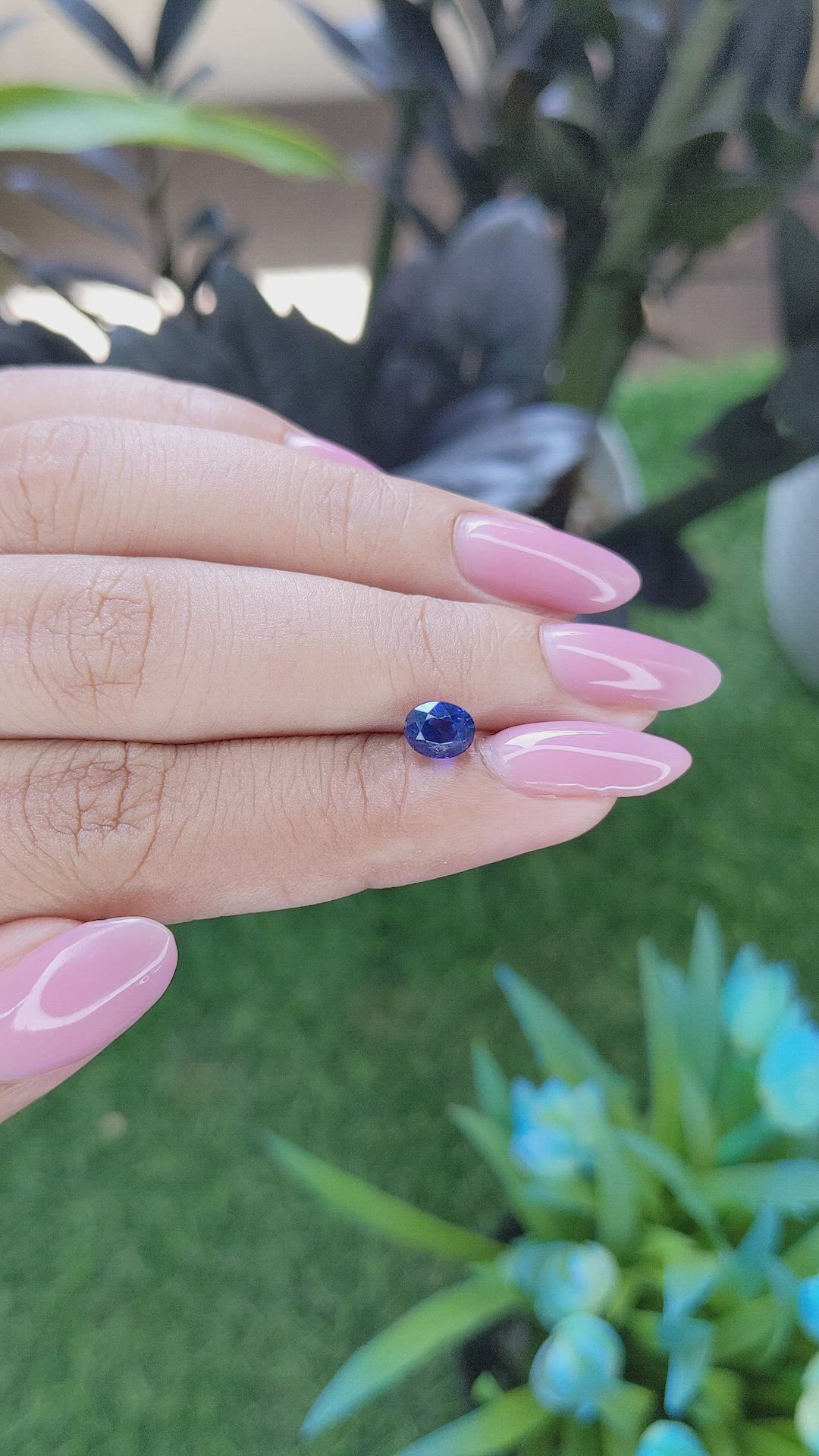 1.08 Ct. Blue Sapphire from Tanzania Size Video