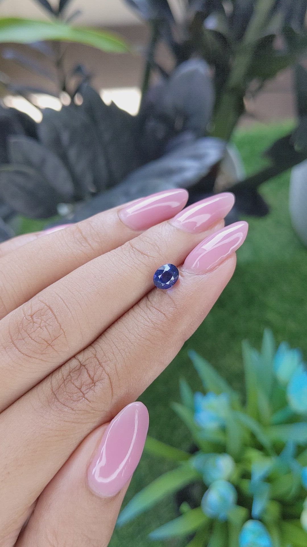 1.08 Ct. Blue Sapphire from Tanzania Size Video