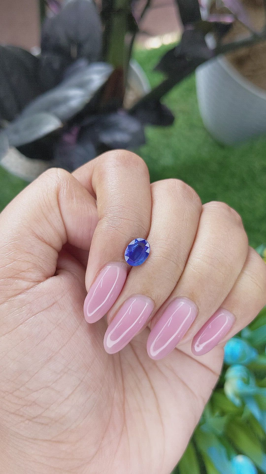 1.30 Ct. Blue Sapphire from Tanzania Size Video