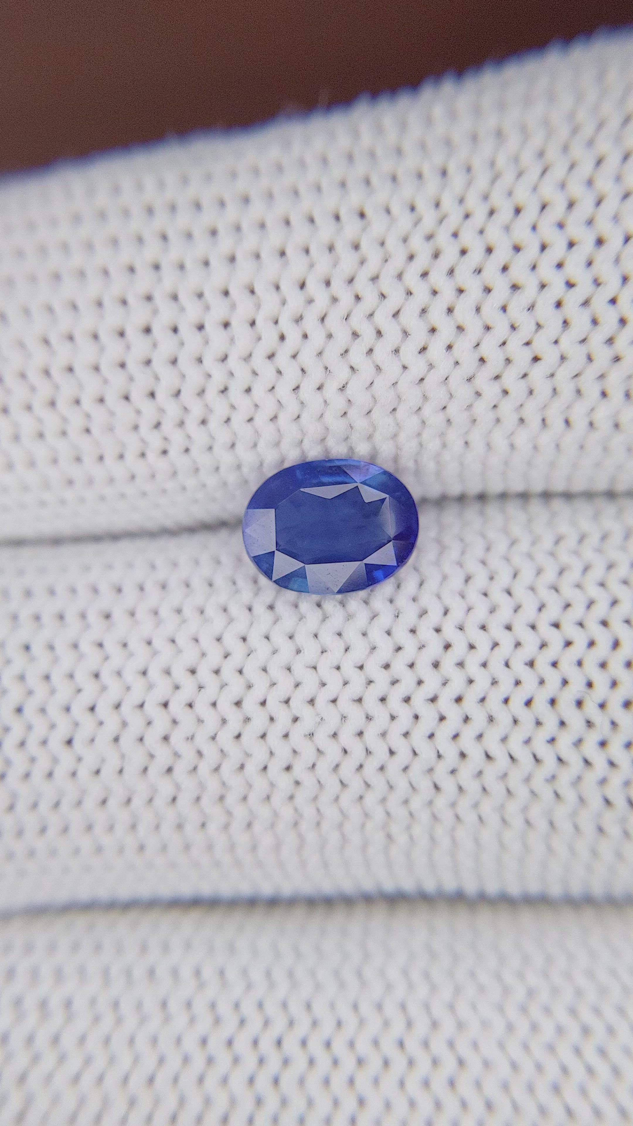 1.30 Ct. Blue Sapphire from Tanzania Size Video