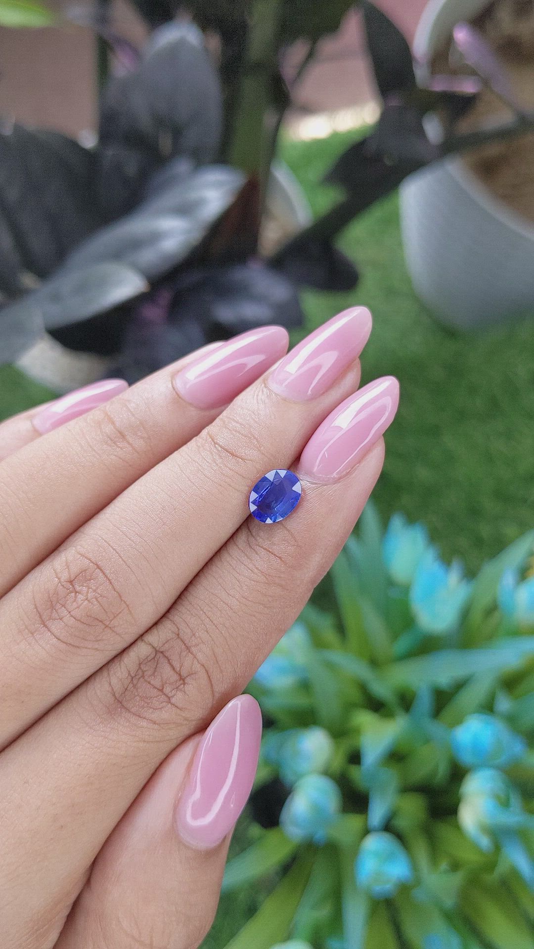 1.30 Ct. Blue Sapphire from Tanzania Size Video