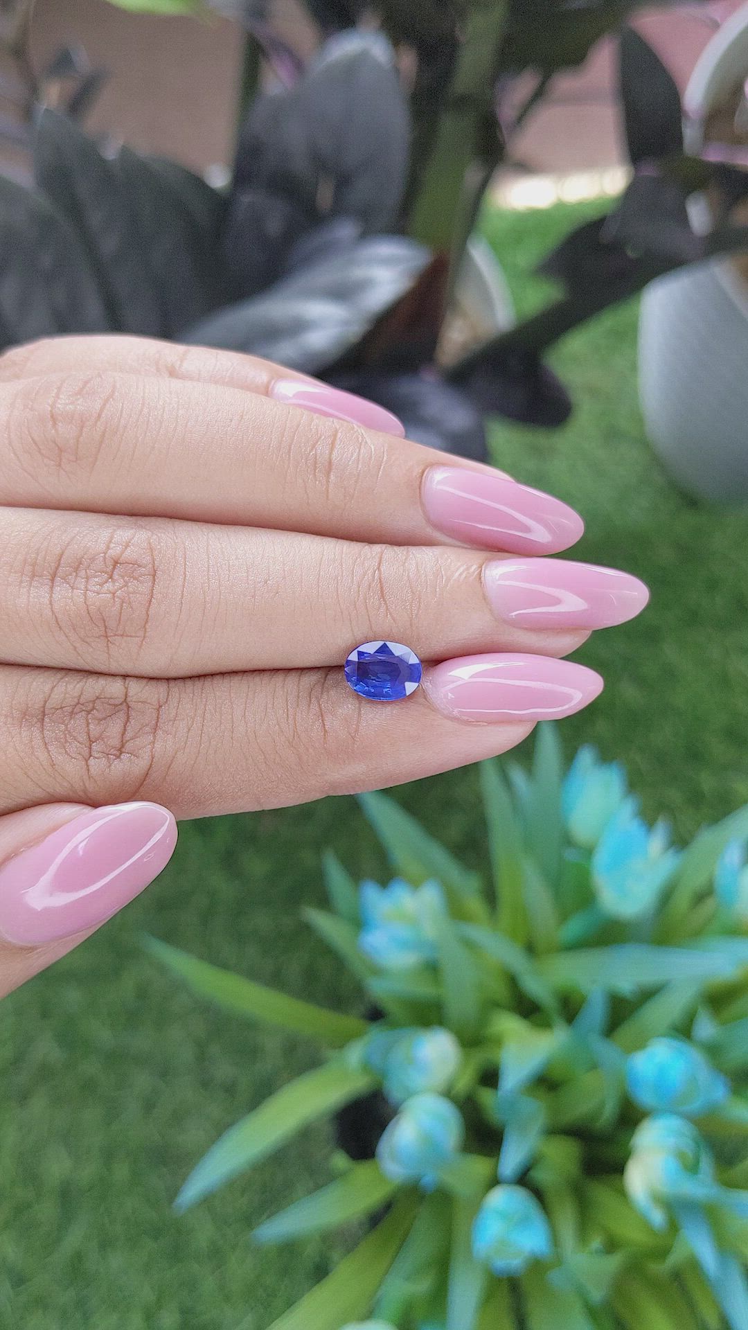 1.30 Ct. Blue Sapphire from Tanzania Size Video