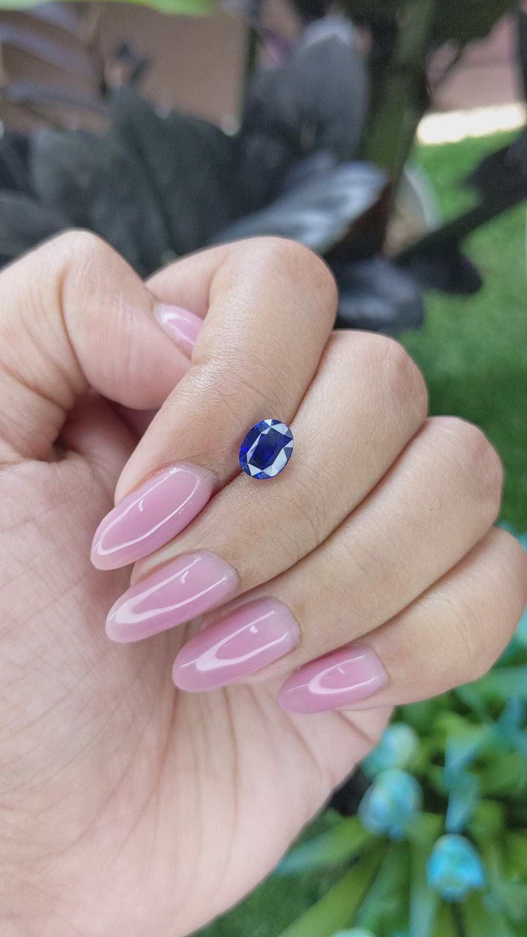1.34 Ct. Blue Sapphire from Tanzania Size Video