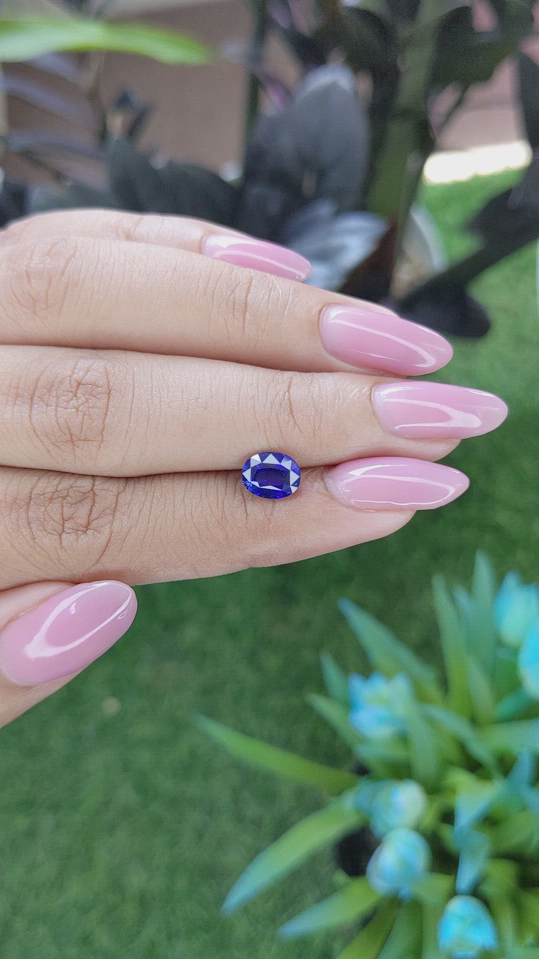1.34 Ct. Blue Sapphire from Tanzania Size Video