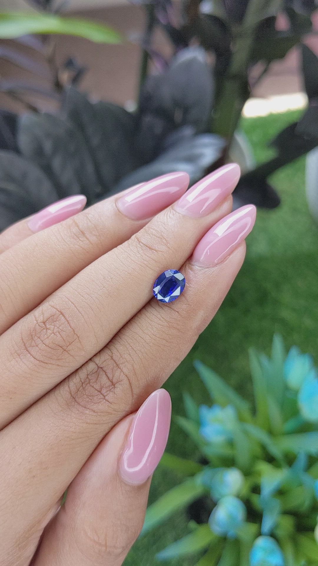 1.34 Ct. Blue Sapphire from Tanzania Size Video