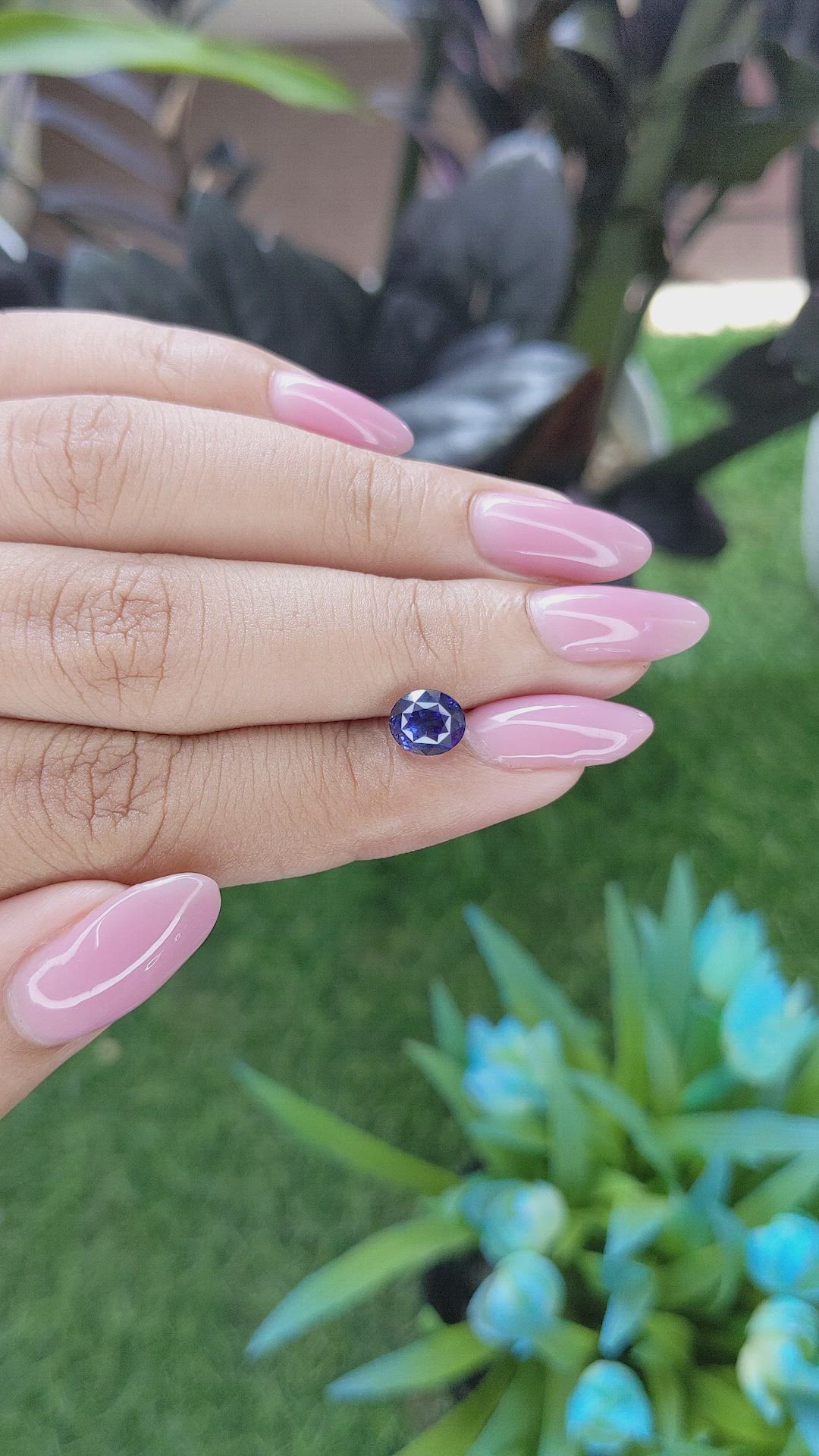 1.66 Ct. Blue Sapphire from Tanzania Size Video