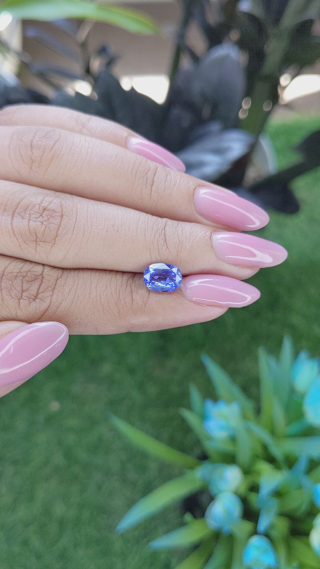 1.71 Ct. Blue Sapphire from Tanzania Size Video