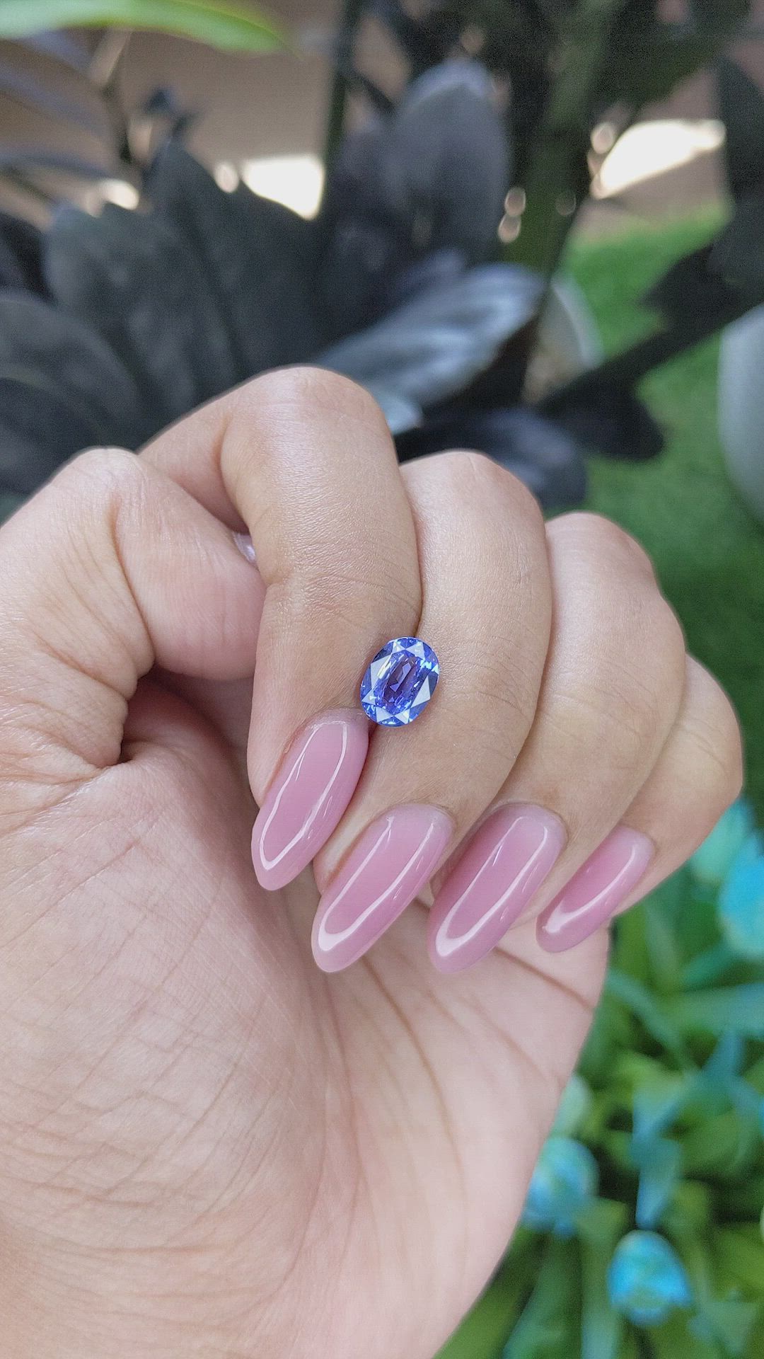 1.71 Ct. Blue Sapphire from Tanzania Size Video