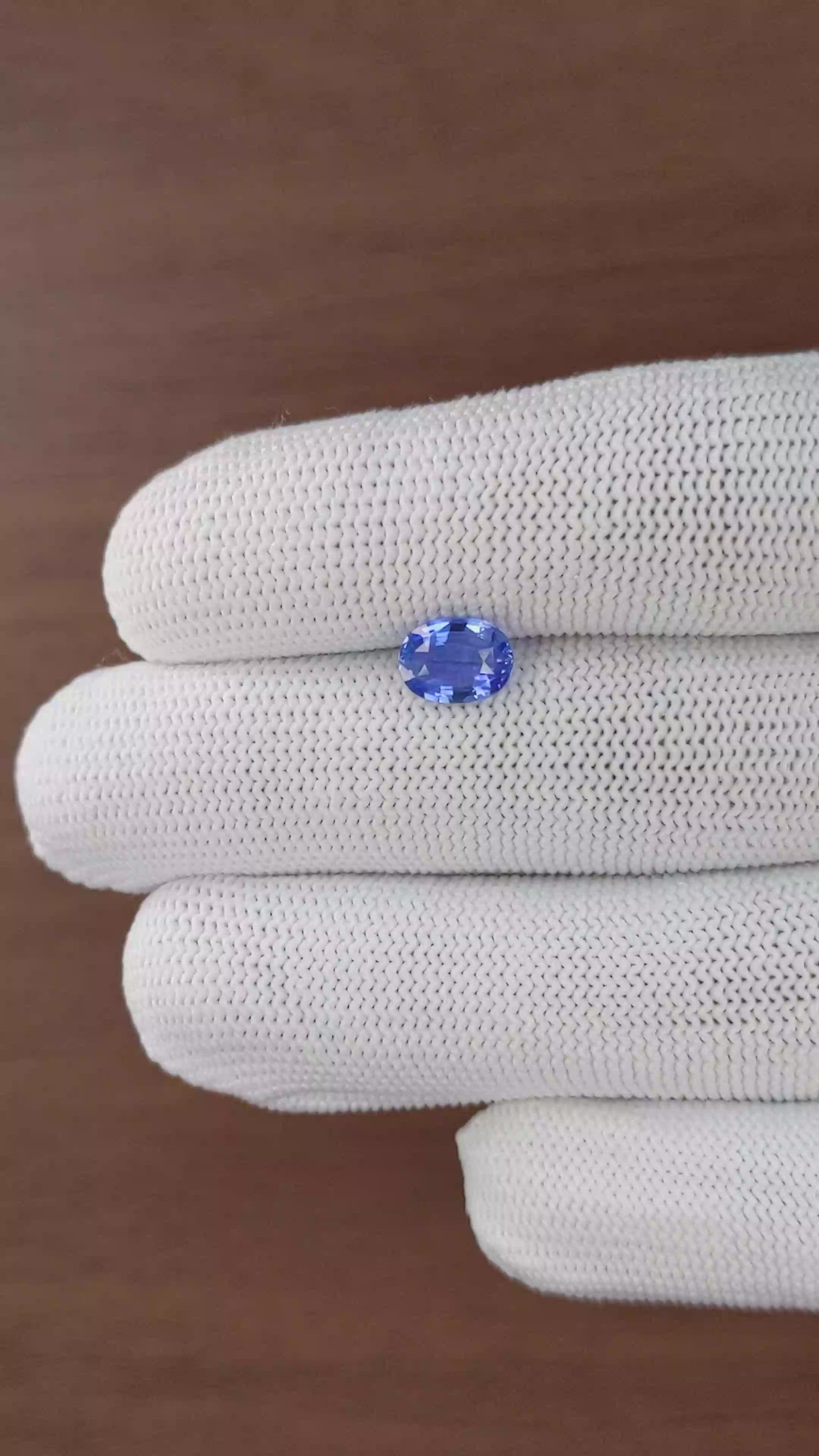 1.71 Ct. Blue Sapphire from Tanzania Size Video