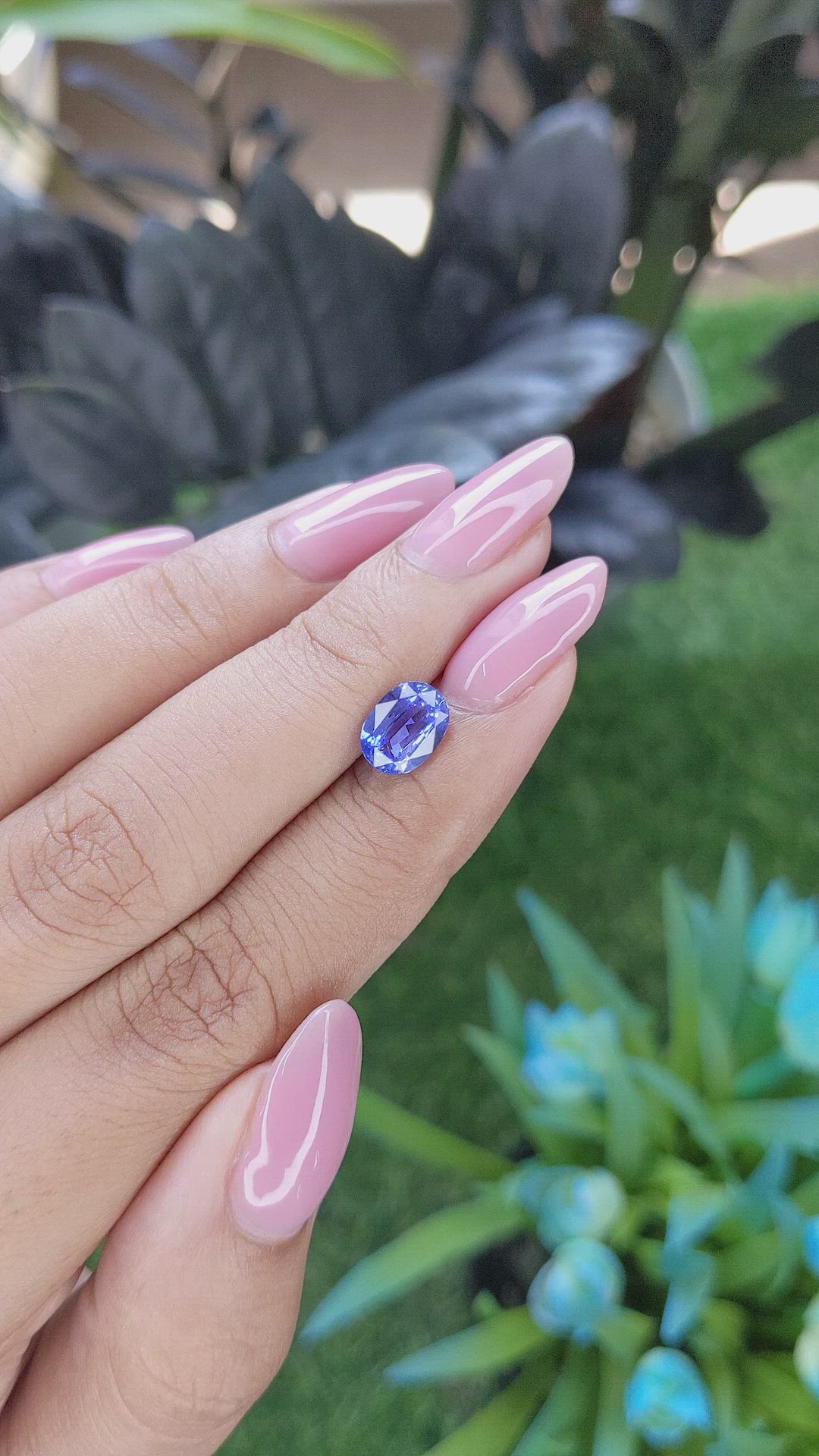 1.71 Ct. Blue Sapphire from Tanzania Size Video