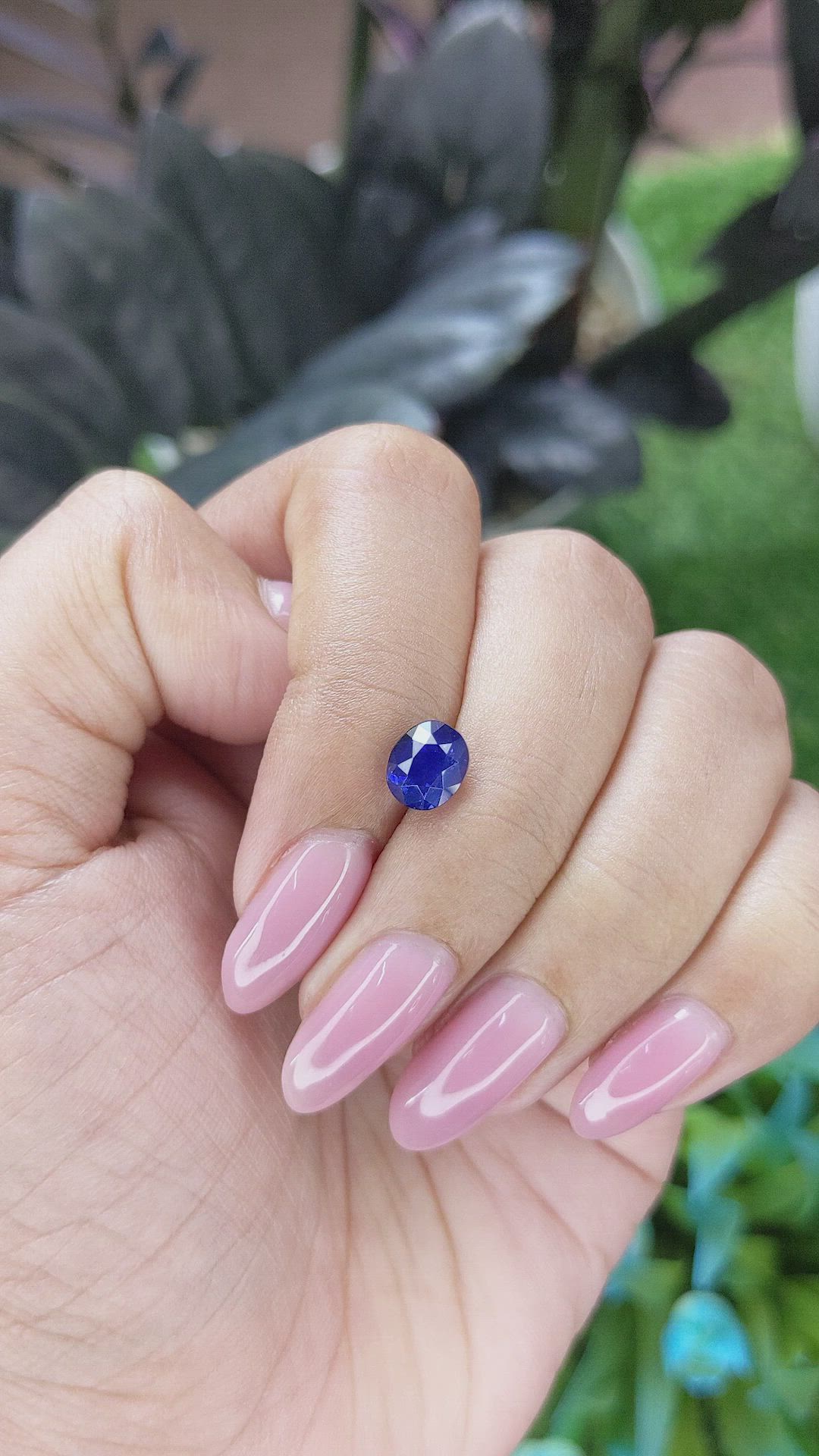 1.85 Ct. Blue Sapphire from Tanzania Size Video