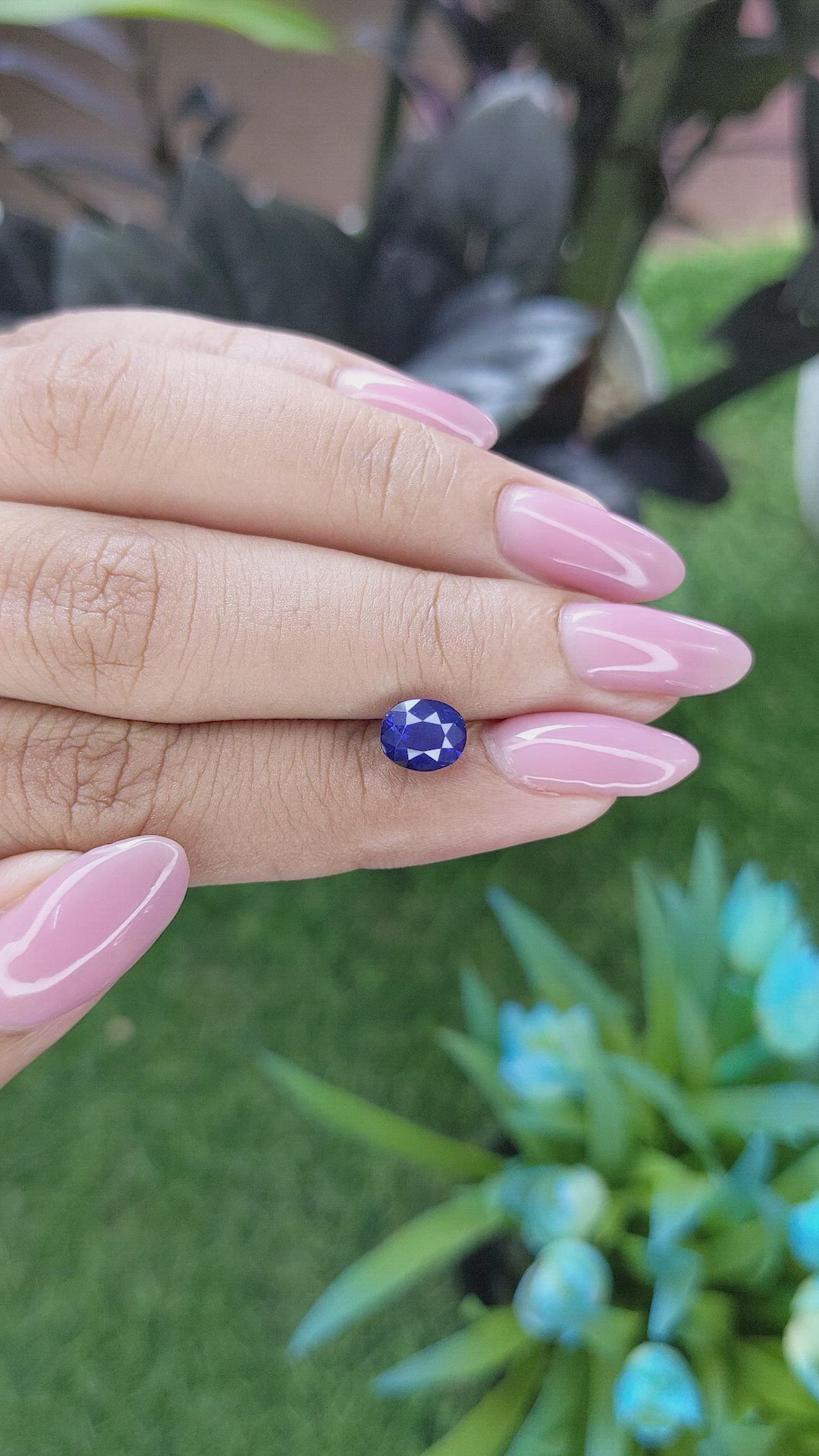 1.85 Ct. Blue Sapphire from Tanzania Size Video