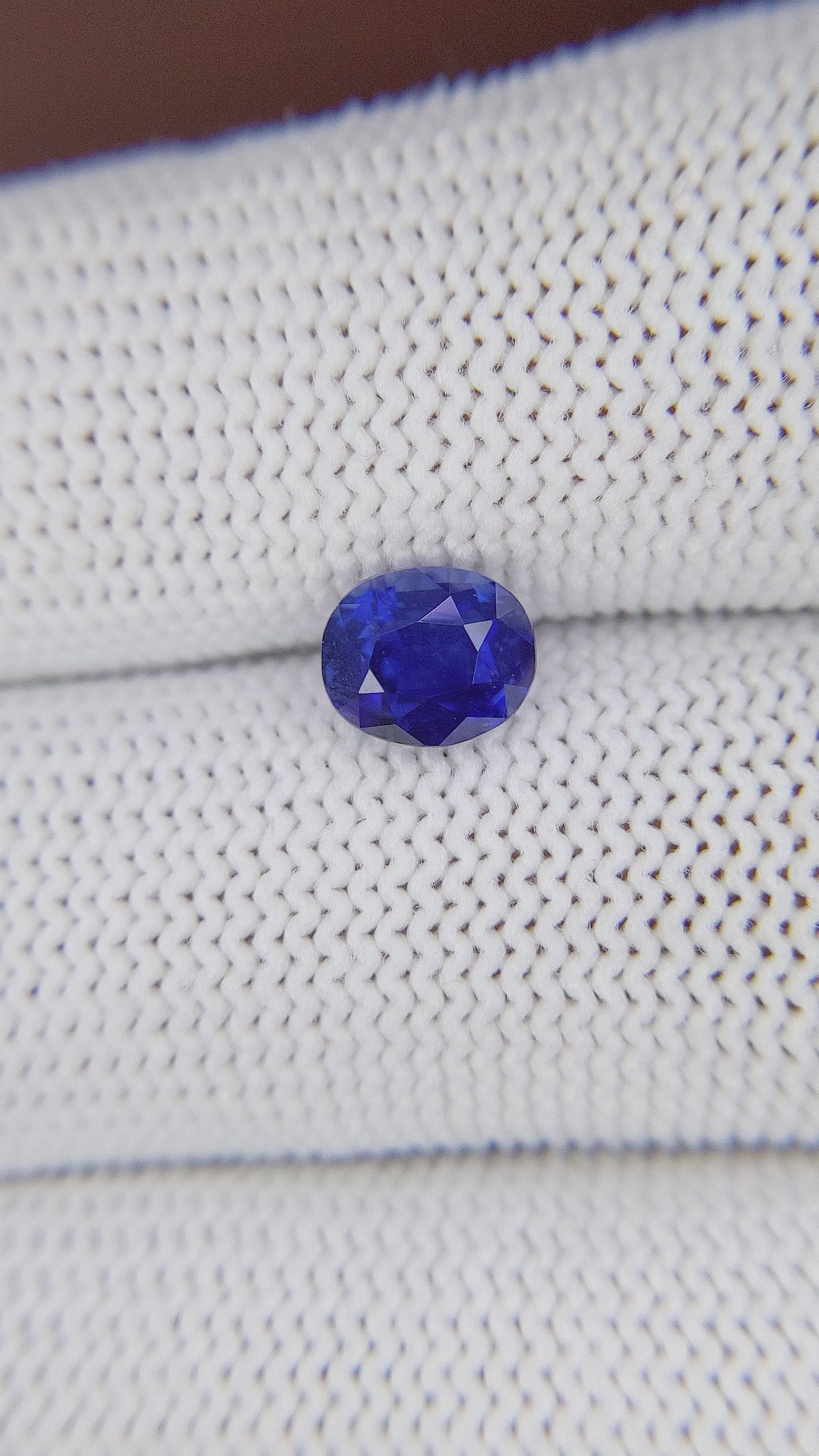 1.85 Ct. Blue Sapphire from Tanzania Size Video