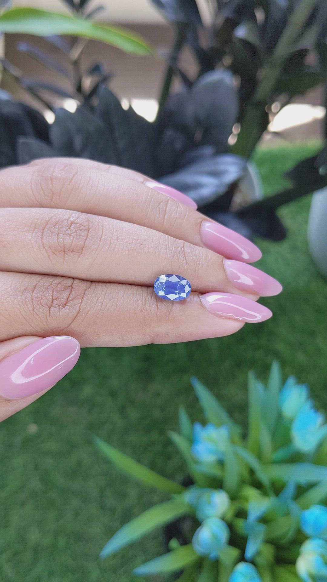 2.57 Ct. Blue Sapphire from Tanzania Size Video