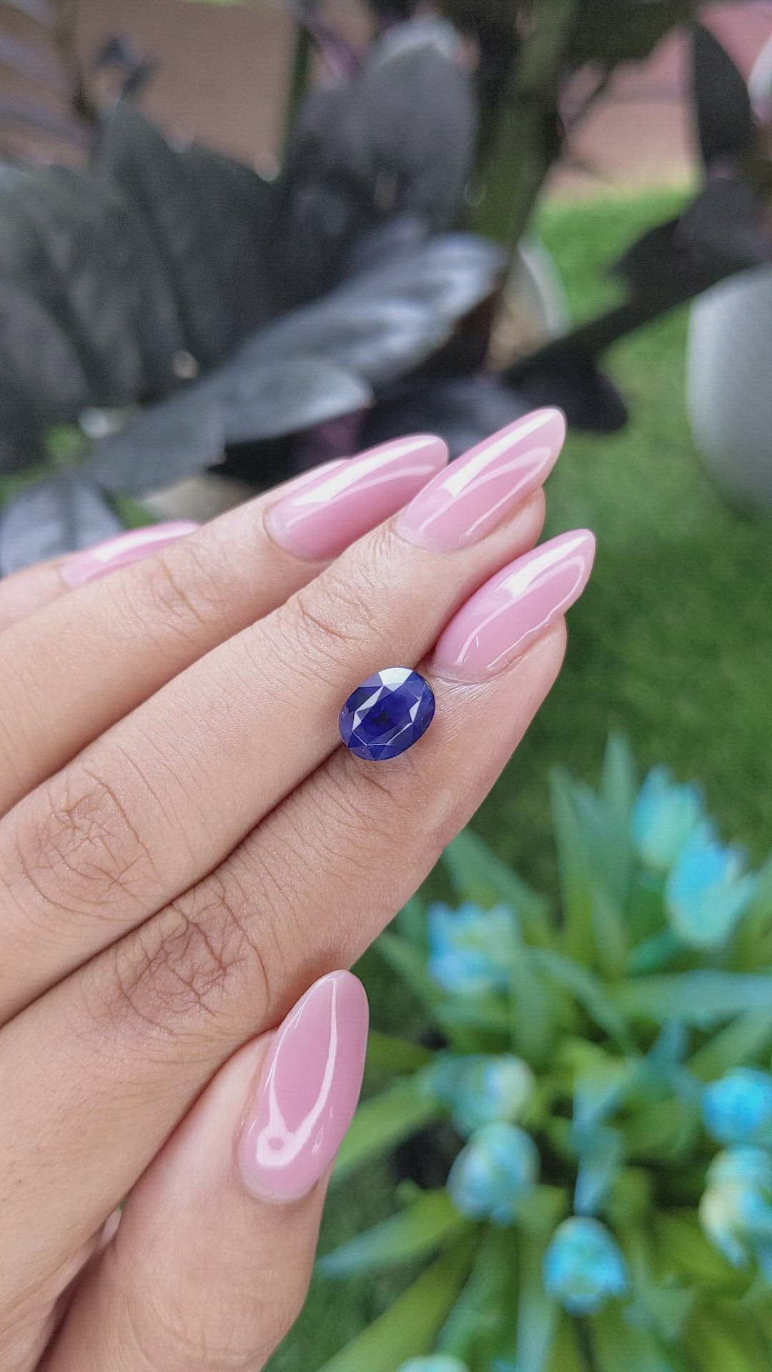 3.06 Ct. Blue Sapphire from Tanzania Size Video