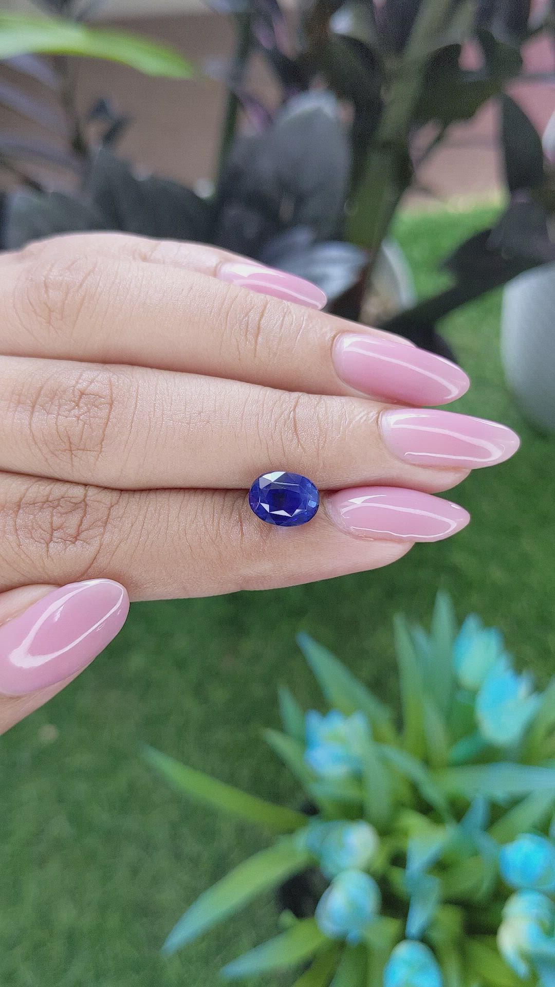 3.06 Ct. Blue Sapphire from Tanzania Size Video