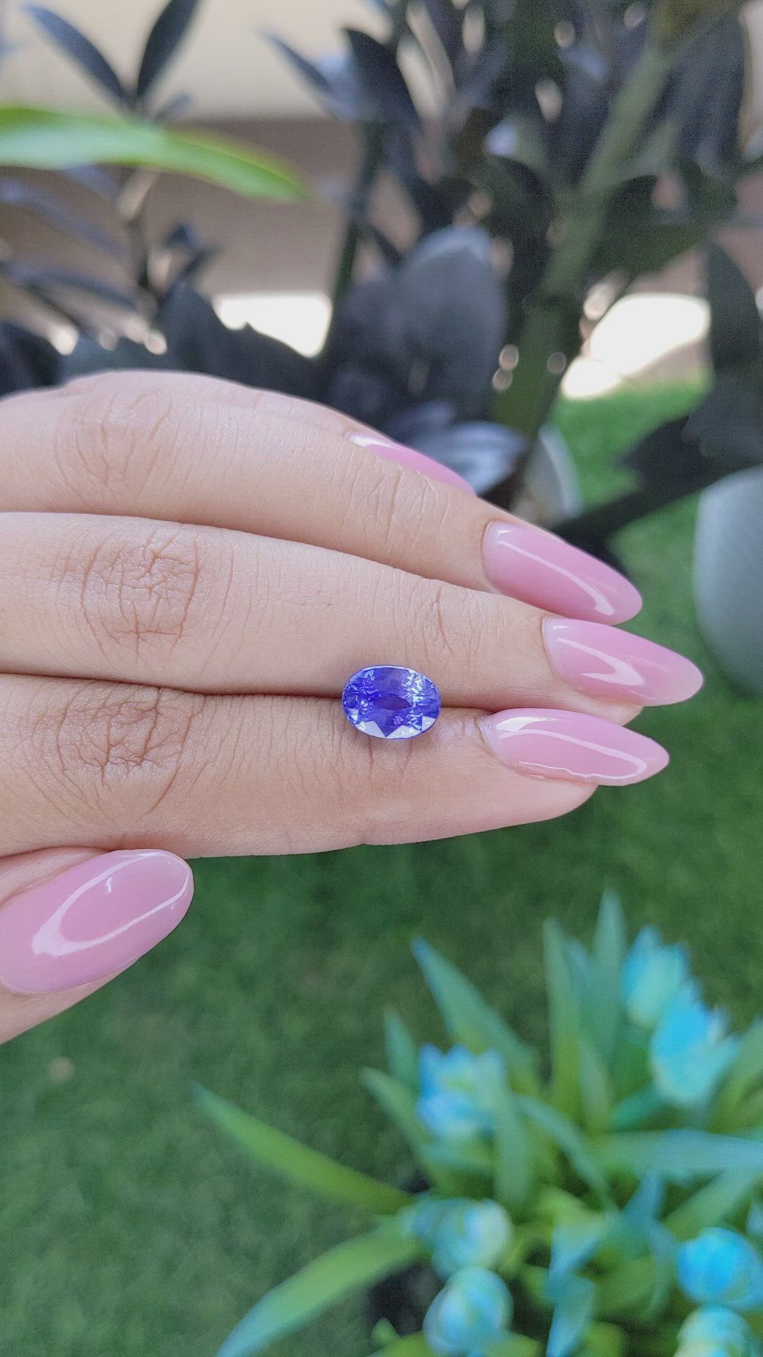 3.31 Ct. Blue Sapphire from Tanzania Size Video
