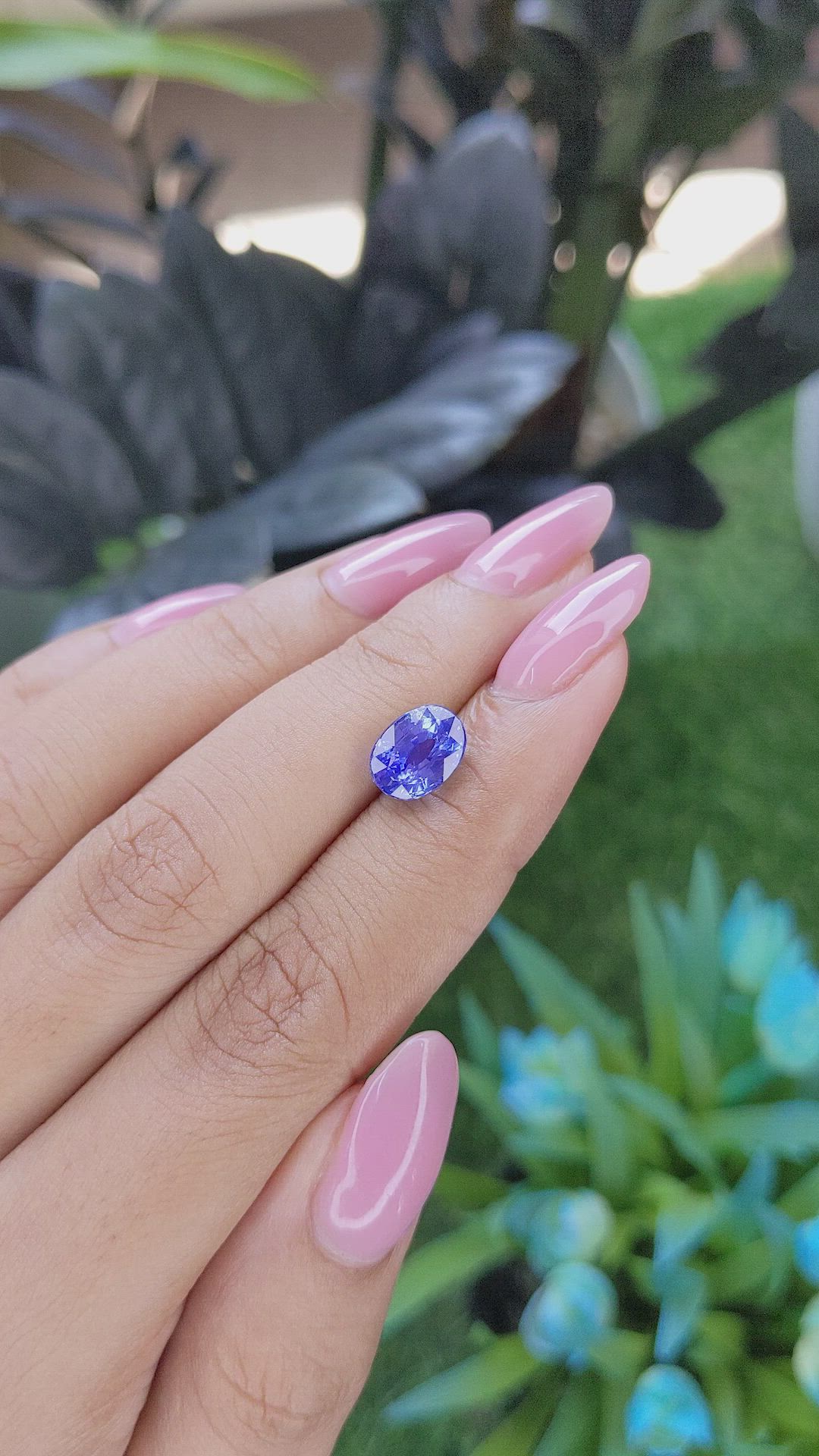 3.31 Ct. Blue Sapphire from Tanzania Size Video