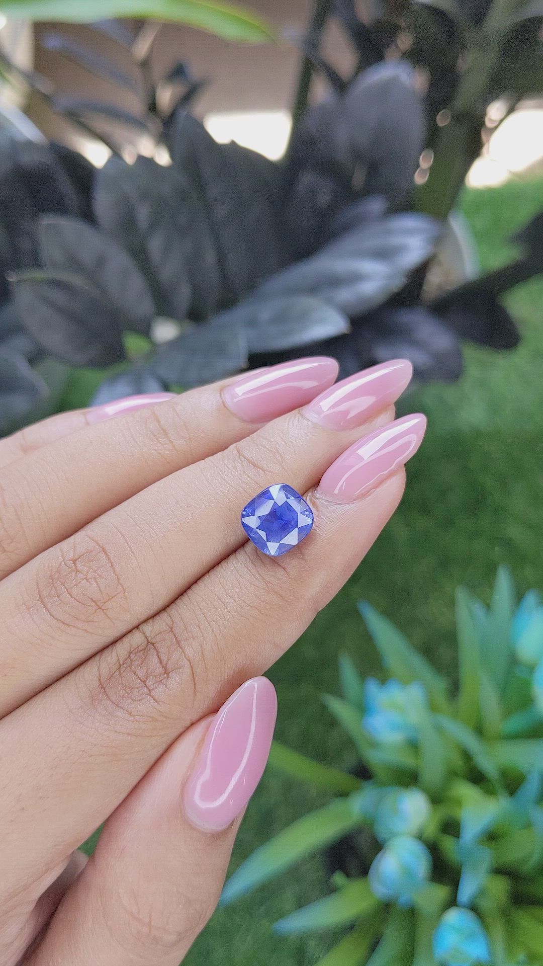 4.59 Ct. Blue Sapphire from Tanzania Size Video