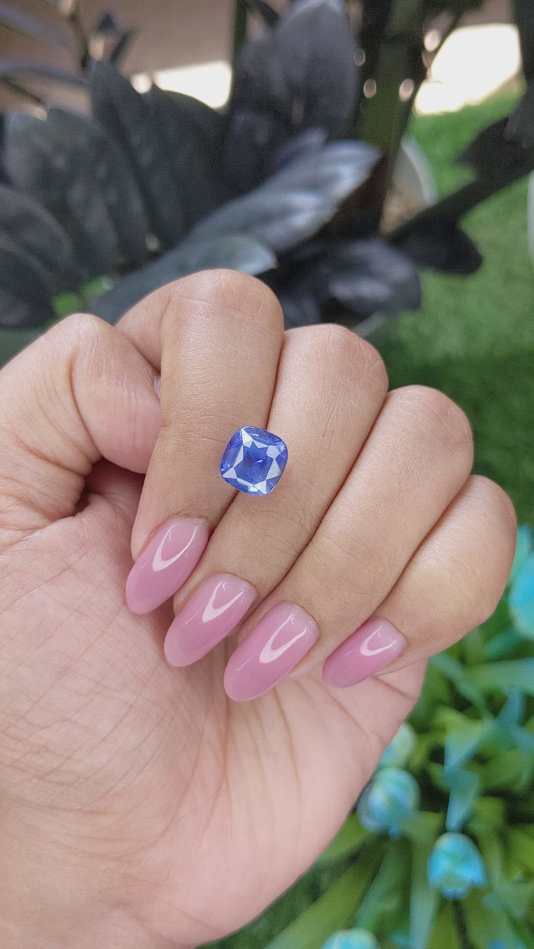 4.59 Ct. Blue Sapphire from Tanzania Size Video