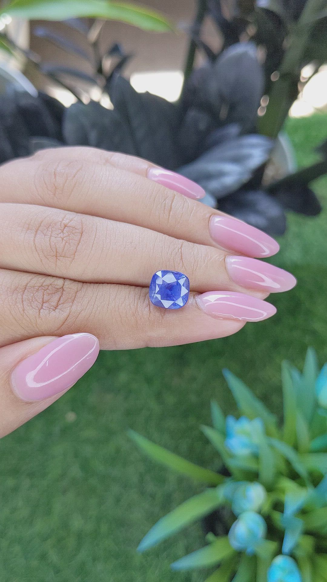 4.59 Ct. Blue Sapphire from Tanzania Size Video