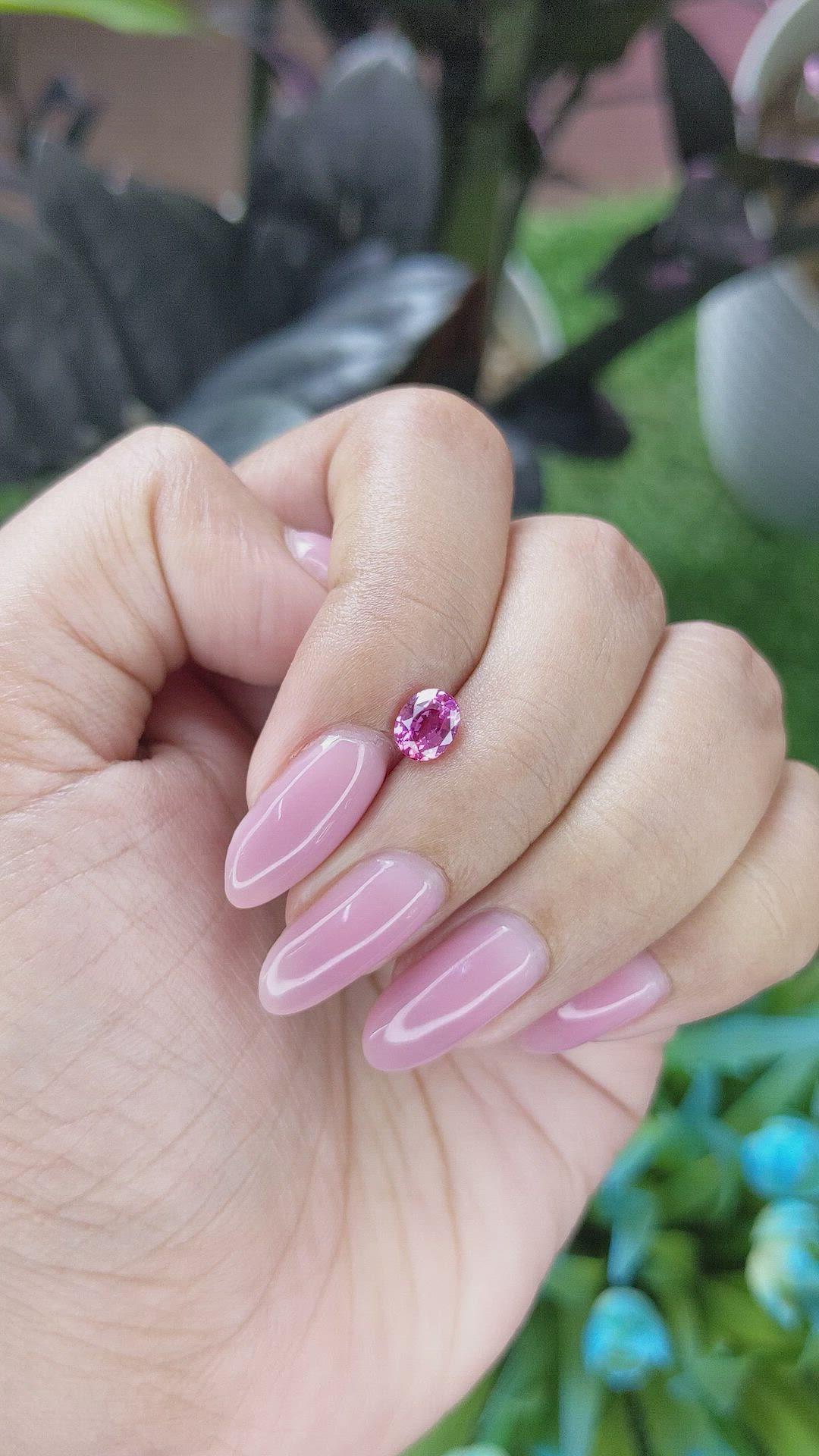 0.86 Ct. Pink Sapphire from Tanzania Size Video