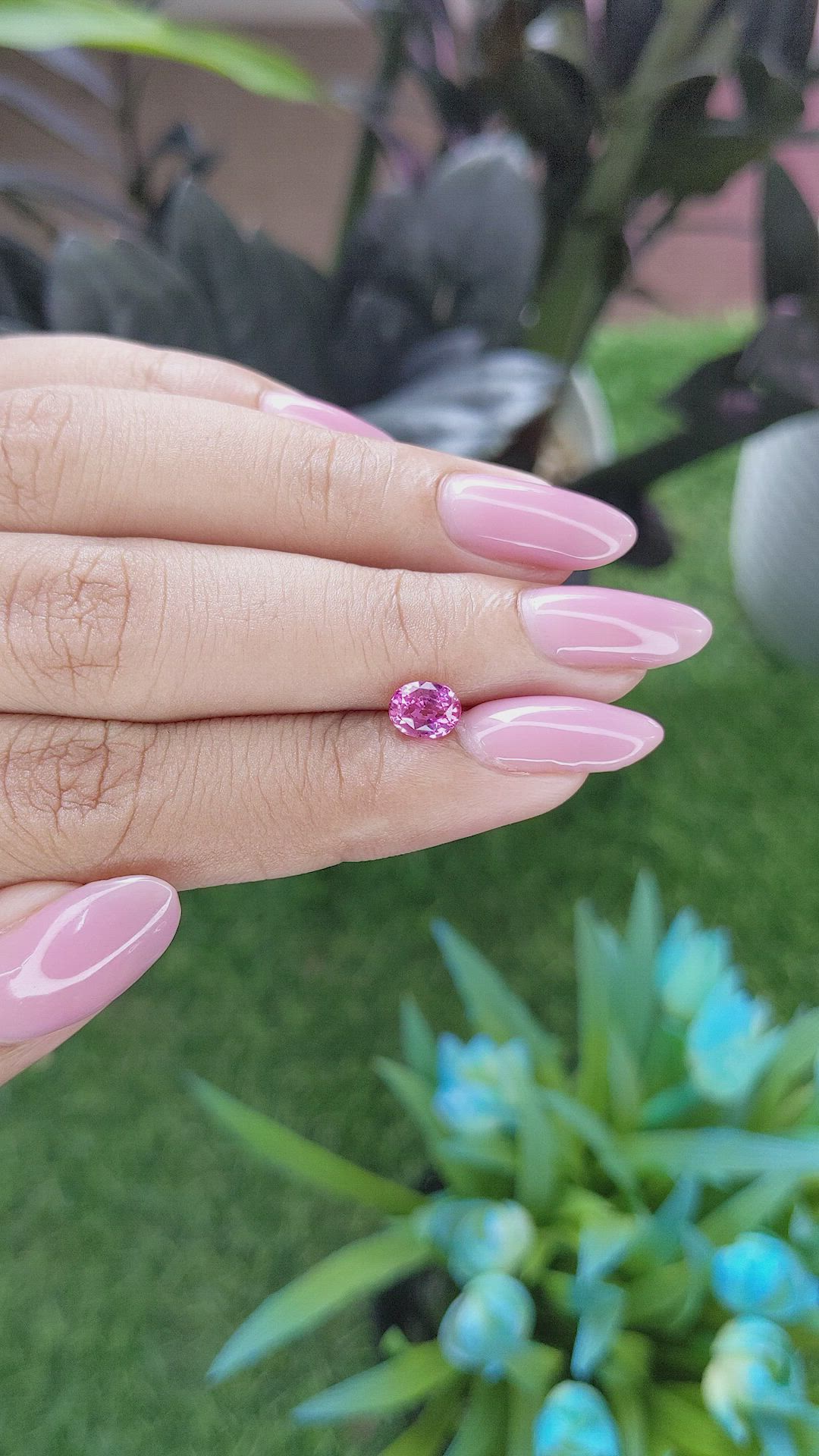 0.86 Ct. Pink Sapphire from Tanzania Size Video