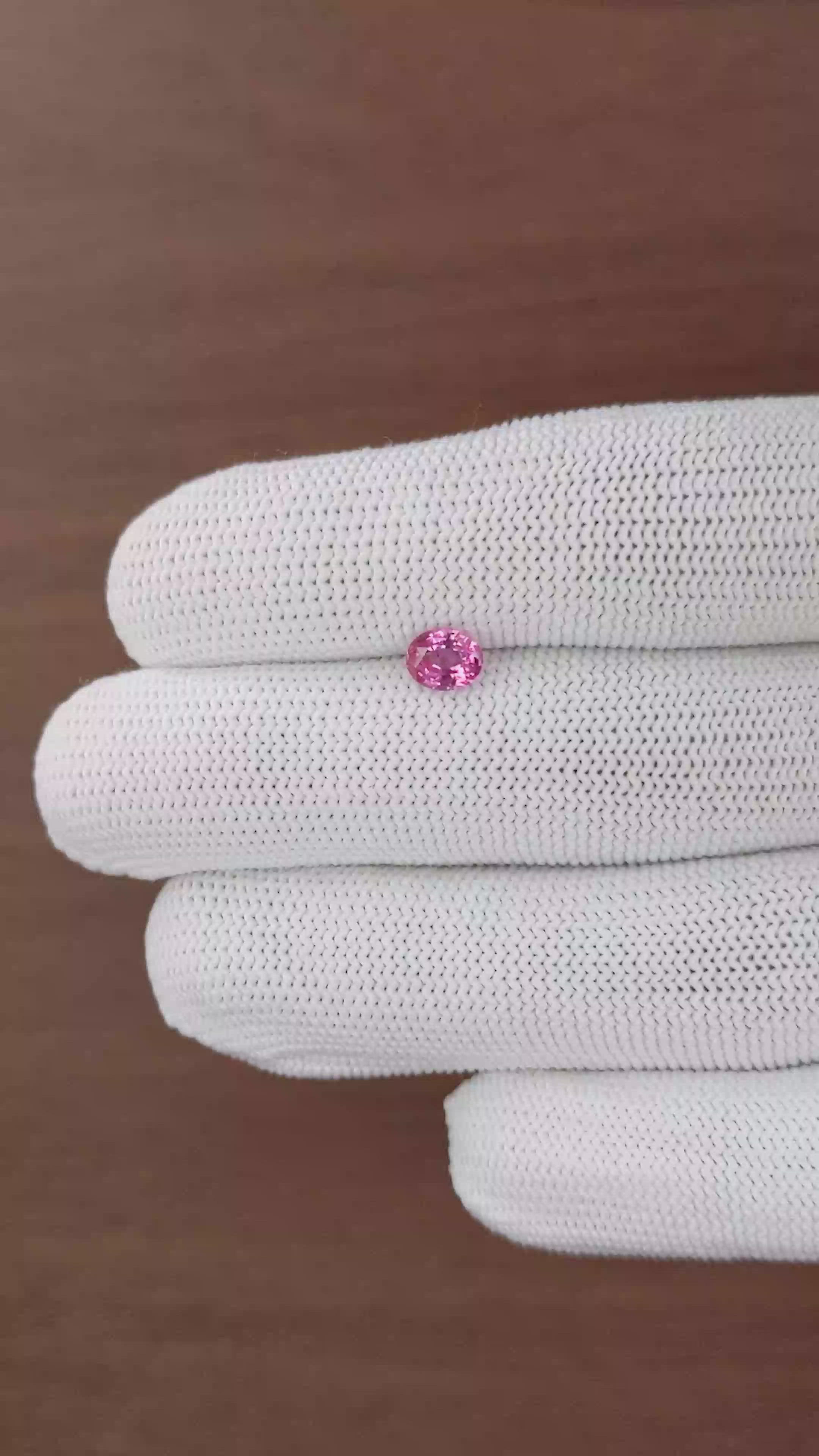 0.86 Ct. Pink Sapphire from Tanzania Size Video