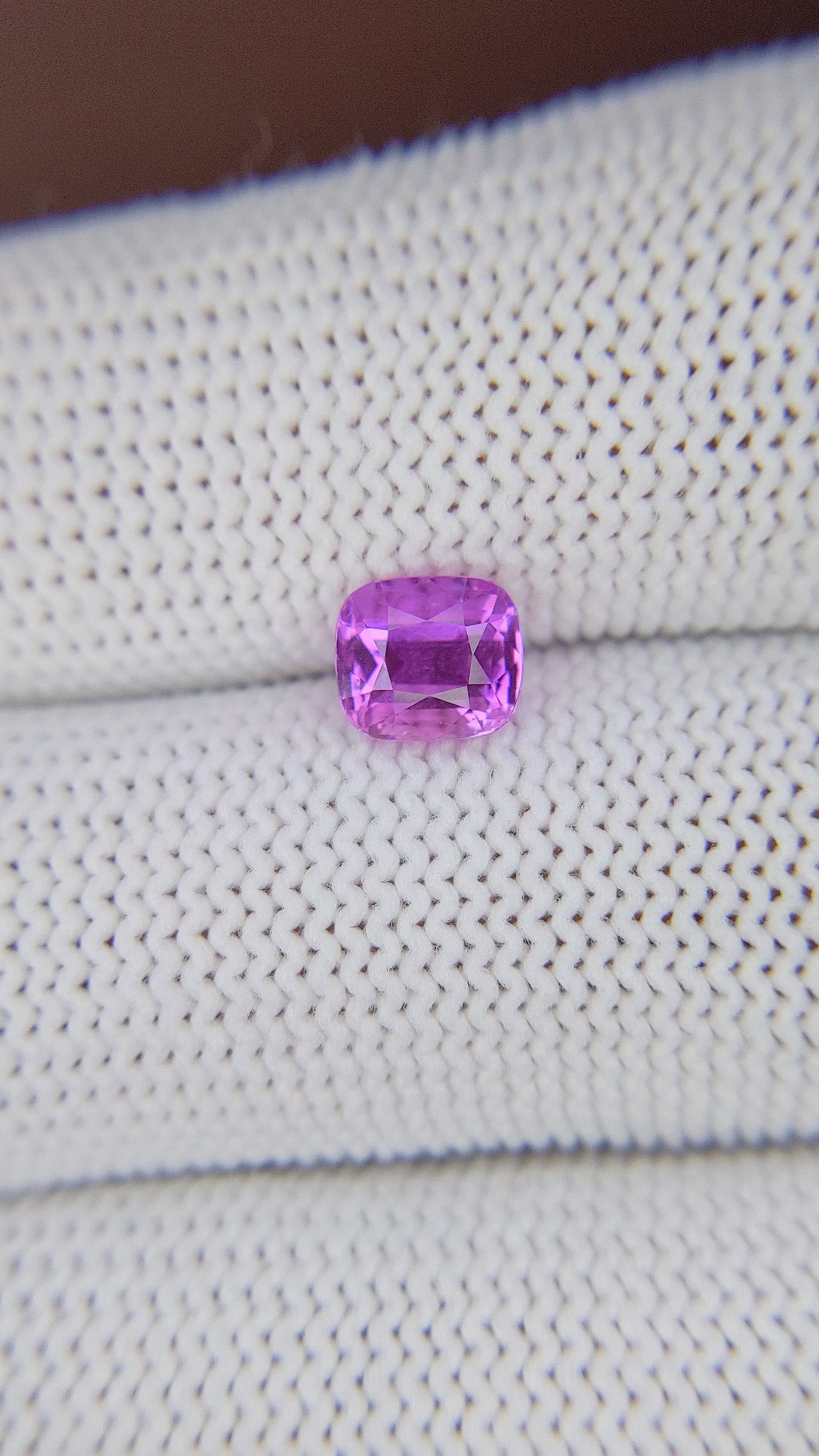 1.48 Ct. Purplish Pink Sapphire from Tanzania Size Video