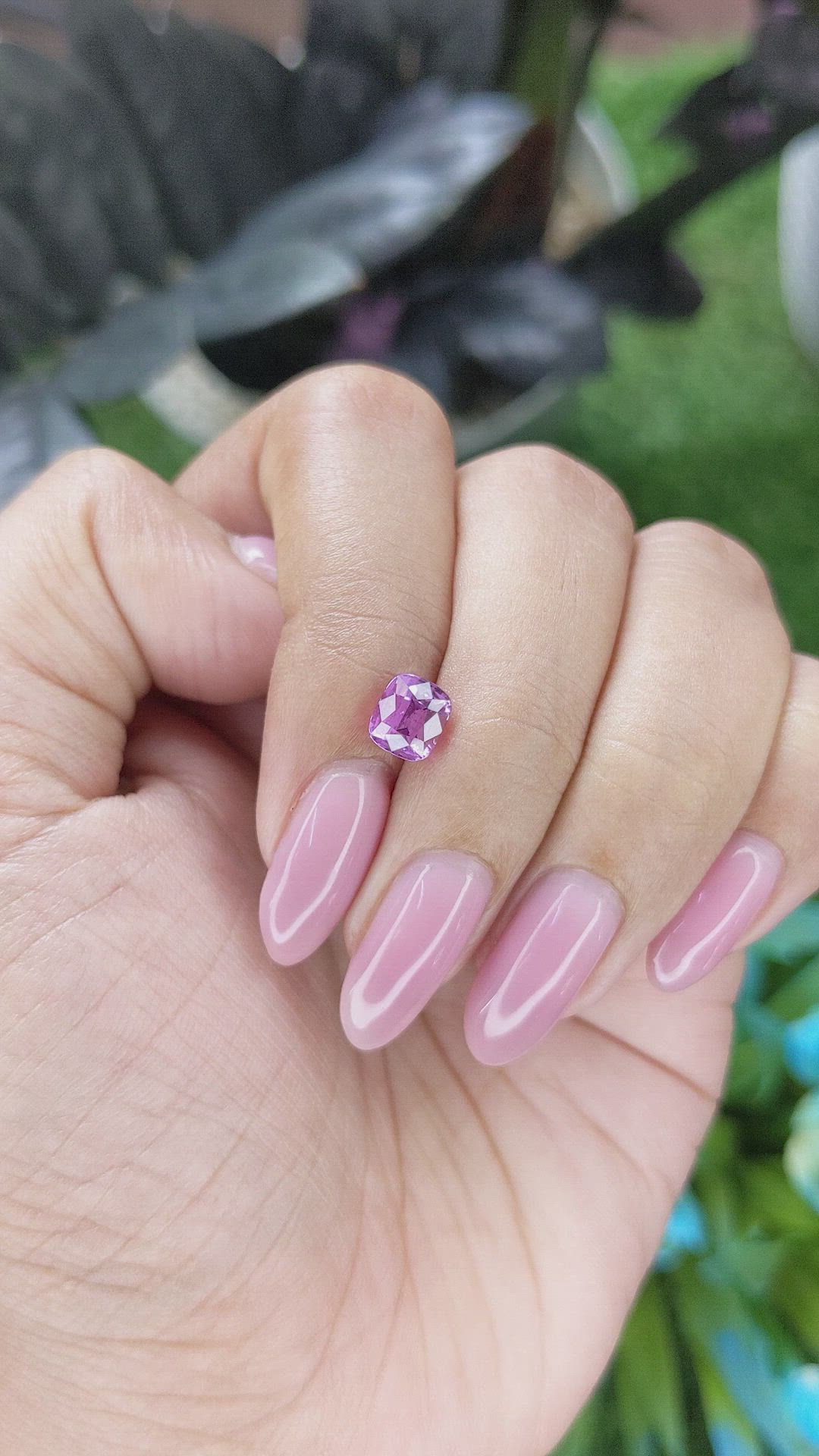 1.48 Ct. Purplish Pink Sapphire from Tanzania Size Video