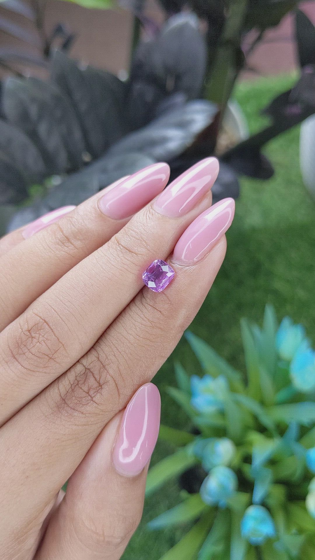 1.48 Ct. Purplish Pink Sapphire from Tanzania Size Video