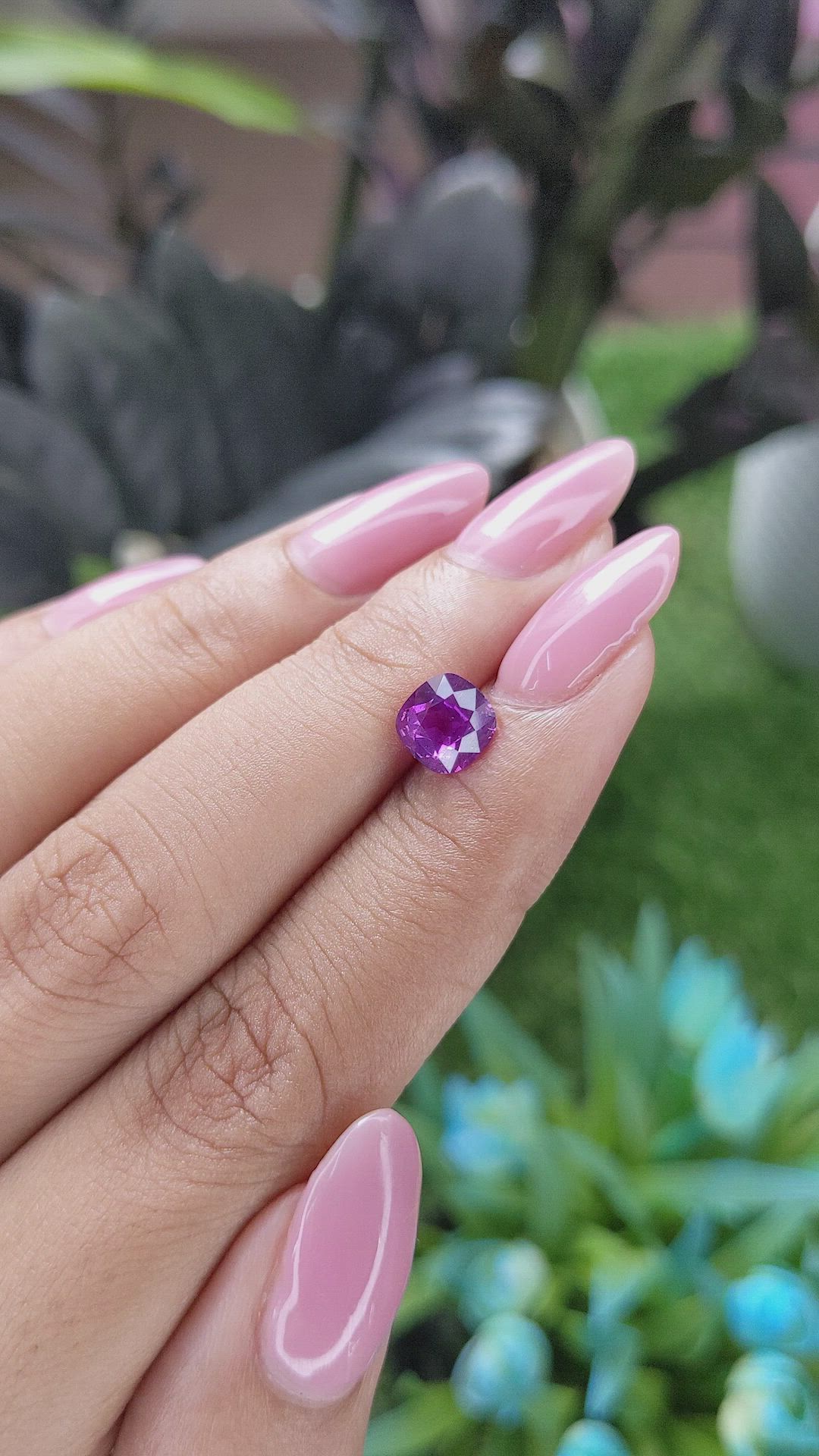 1.52 Ct. Pinkish Purple Sapphire from Tanzania Size Video