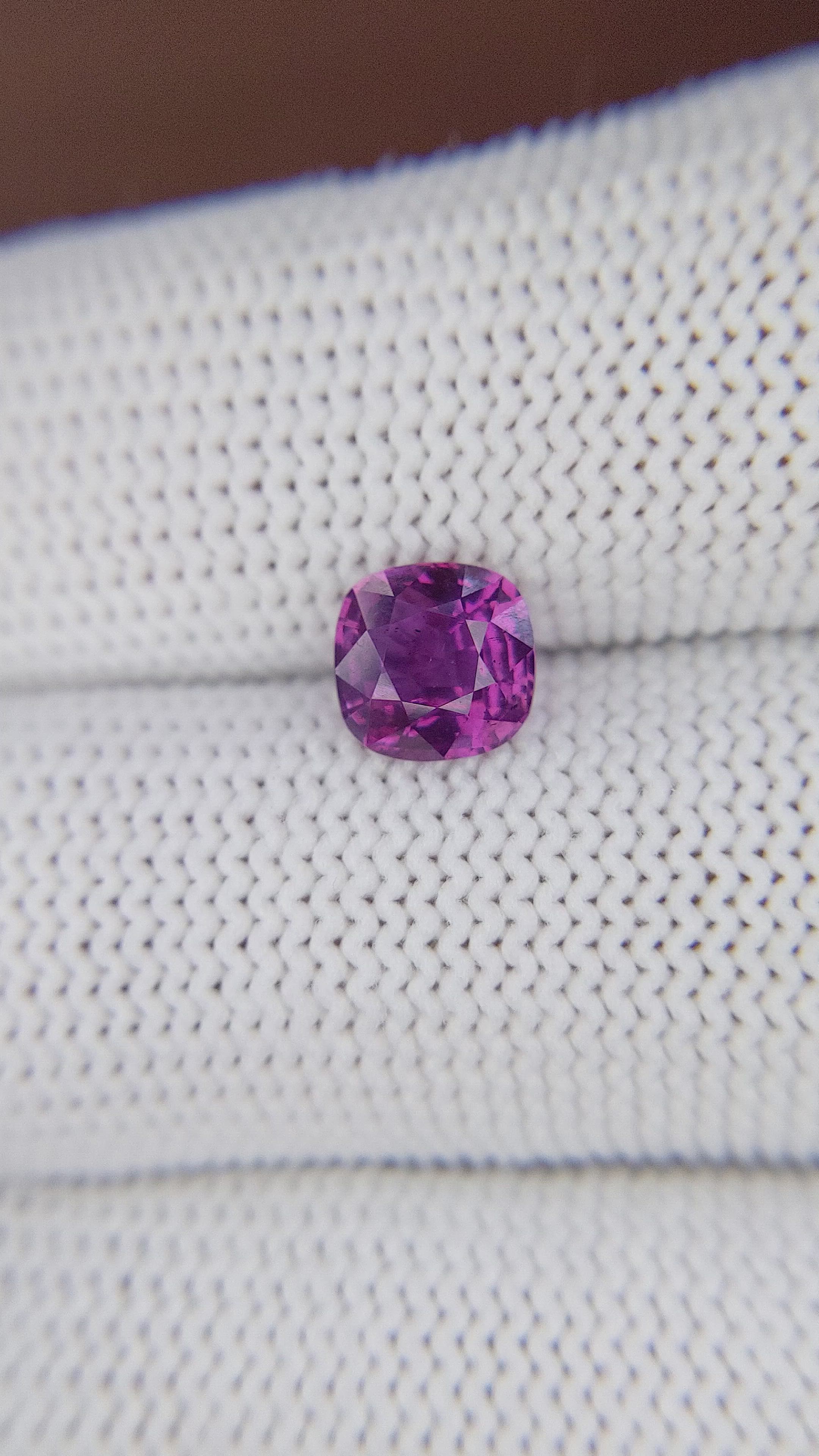 1.52 Ct. Pinkish Purple Sapphire from Tanzania Size Video