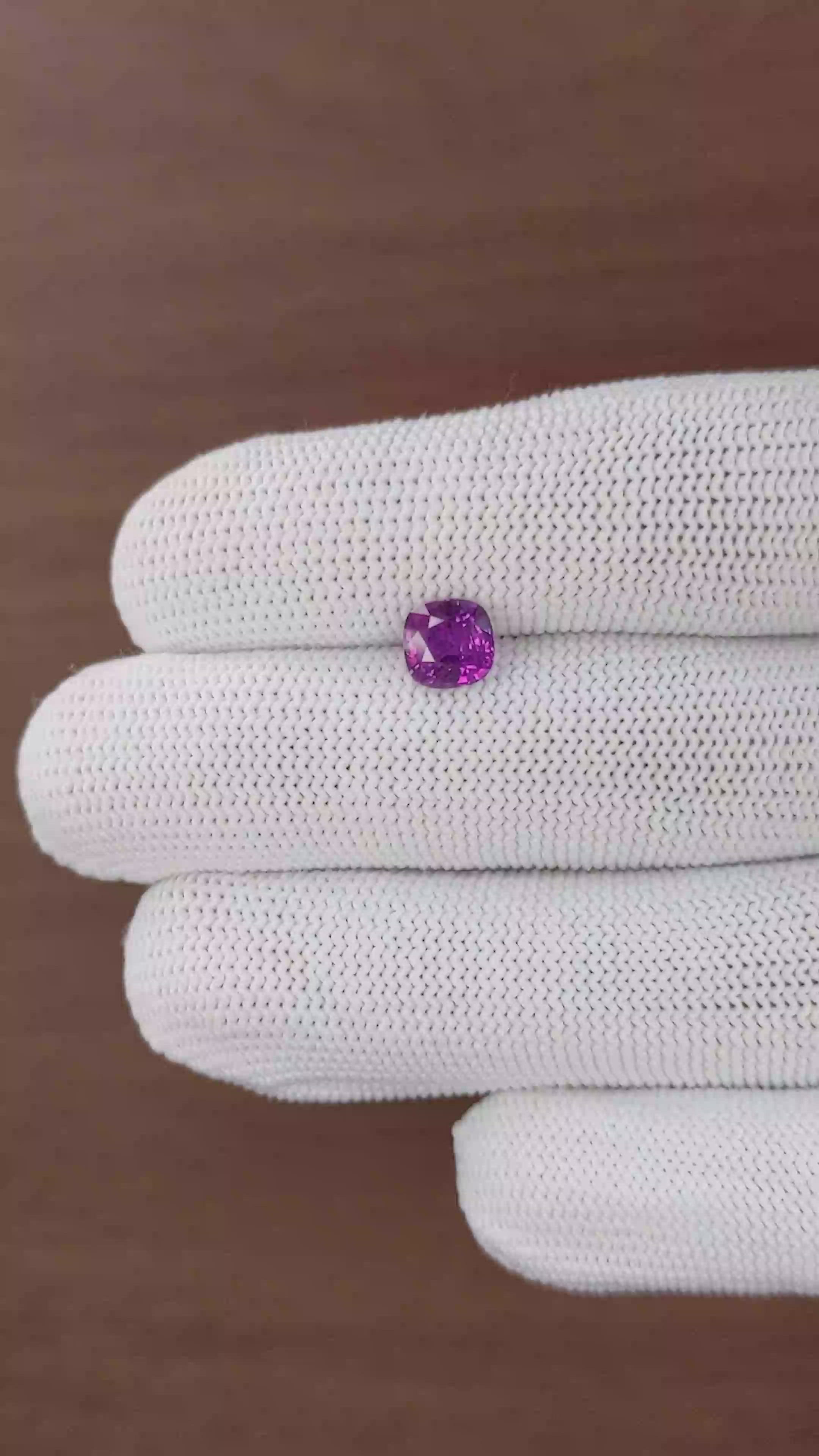 1.52 Ct. Pinkish Purple Sapphire from Tanzania Size Video