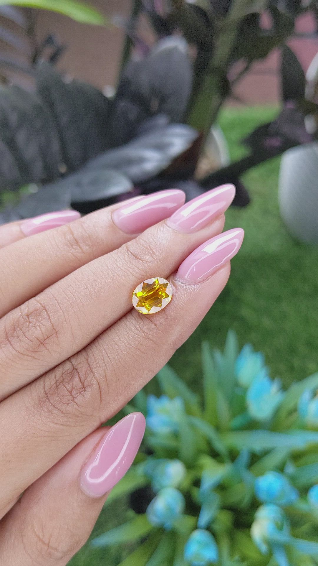 2.50 Ct. Orangish Yellow Sapphire from Tanzania Size Video