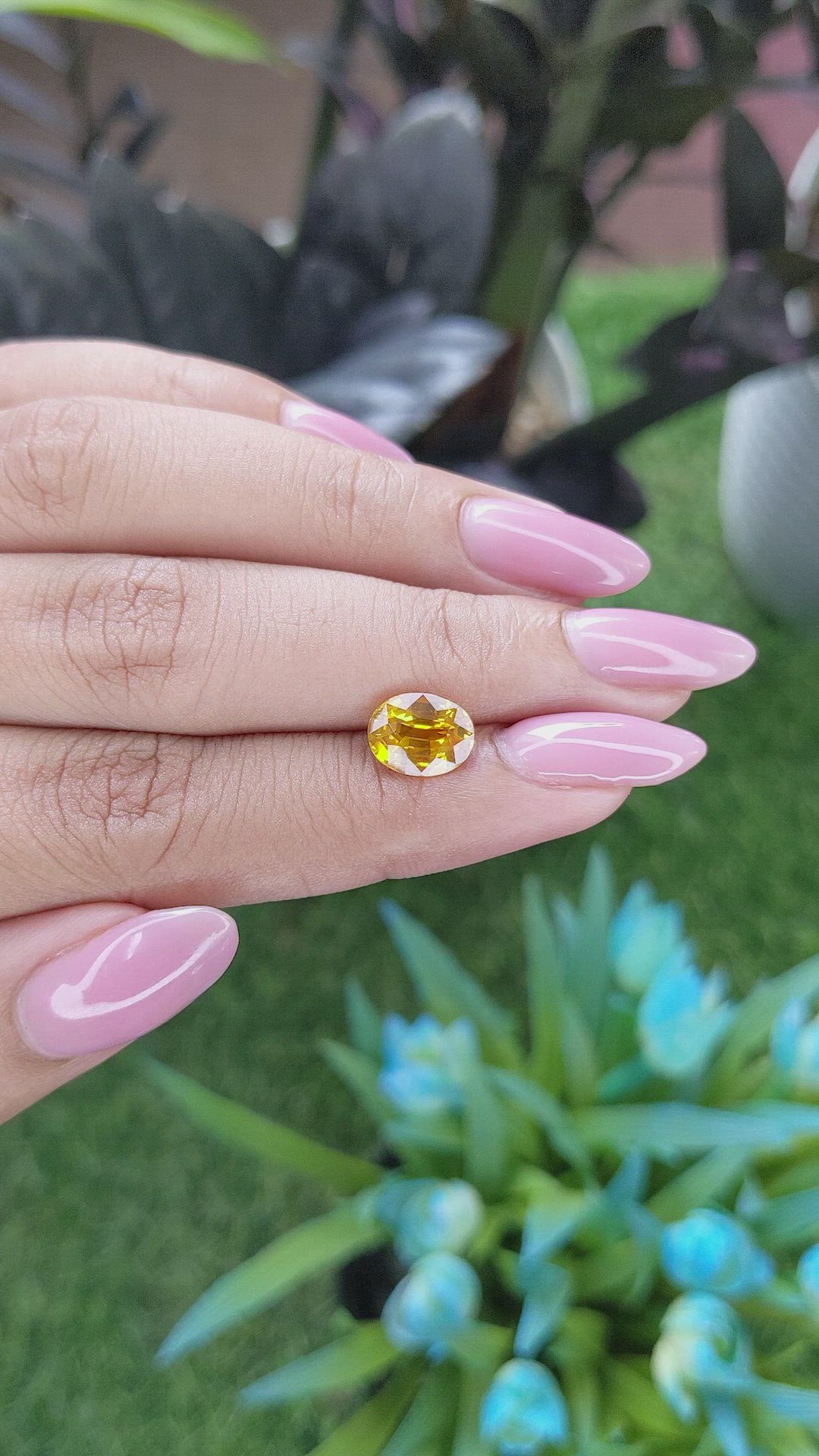 2.50 Ct. Orangish Yellow Sapphire from Tanzania Size Video