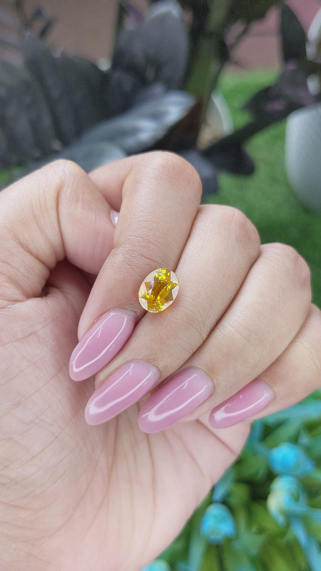 2.50 Ct. Orangish Yellow Sapphire from Tanzania Size Video