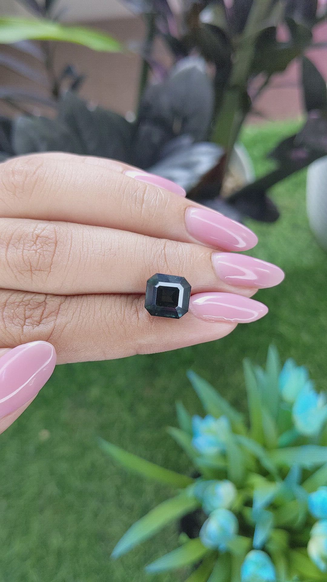 5.56 Ct. Bluish Green Sapphire from Tanzania Size Video